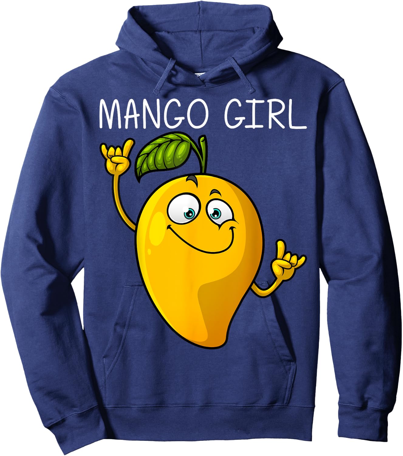 Cute Mango Design For Girls Kids Tropical Fruit Mango Lover Hoodie - Hoodie | Navy