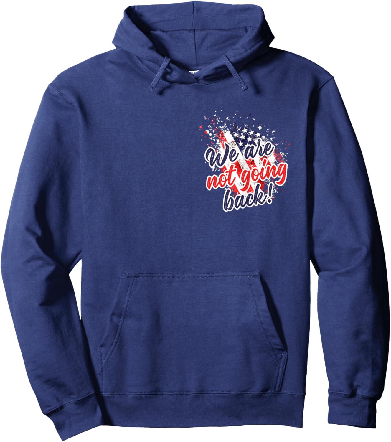 Not Going Back USA Rally Speech 2024 American Flag Americans Women Men Hoodie - Hoodie | Navy
