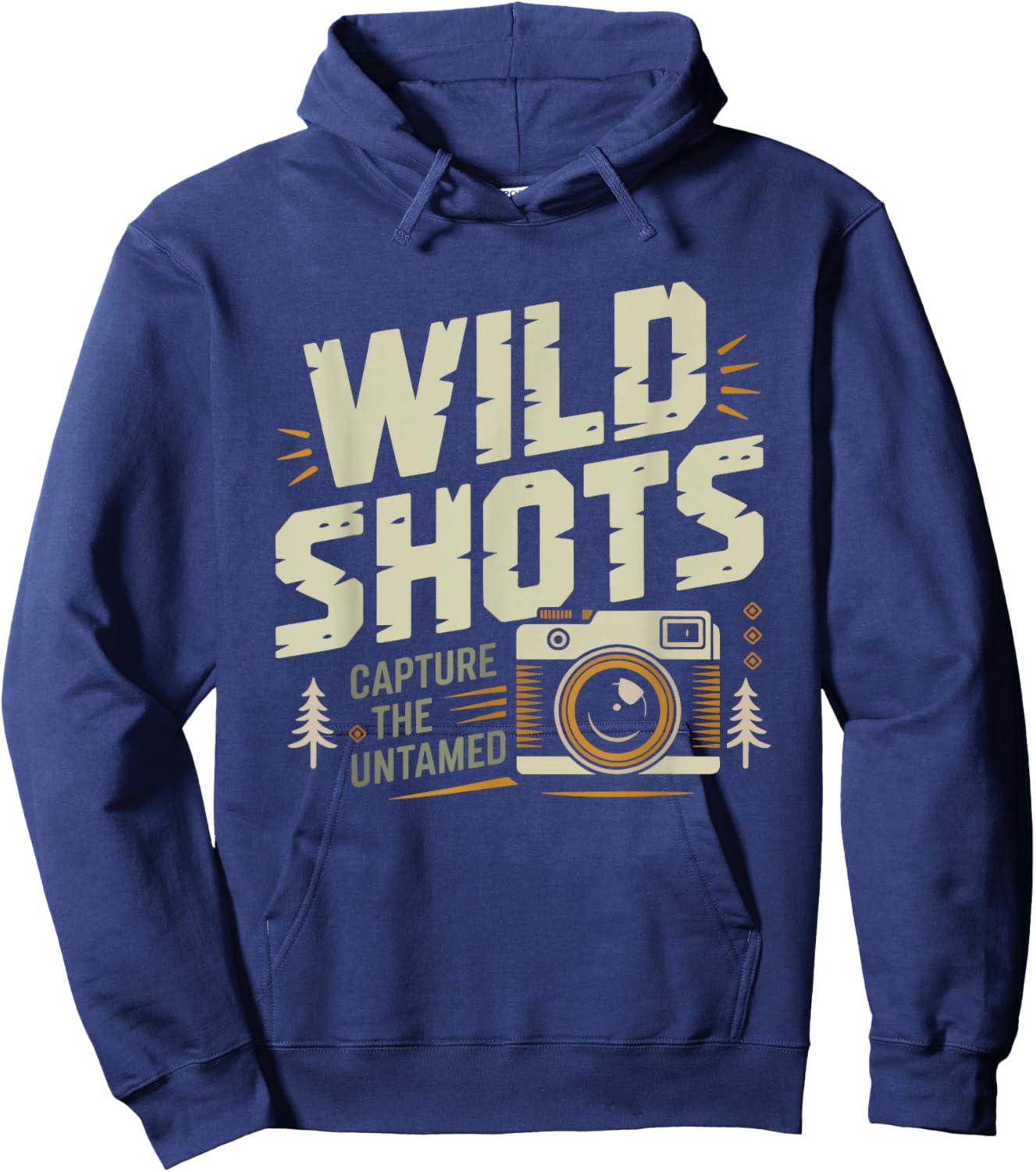 Distressed Retro Wildlife Photographer Nature Camera Hoodie - Hoodie | Navy