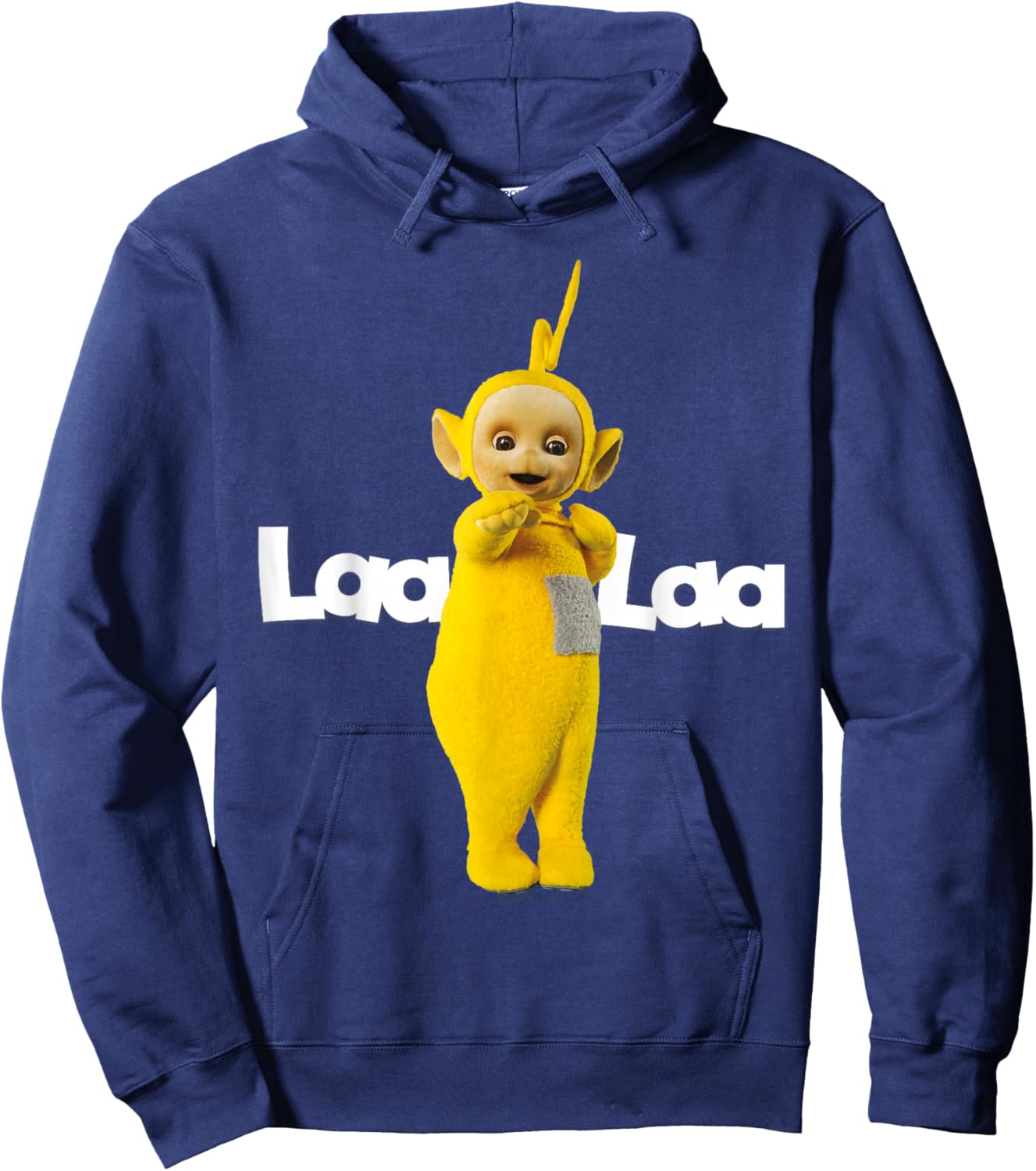 Teletubbies Classic Teletubbies Adult T Shirt Laa Laa, Black, Small US Hoodie - Hoodie | Navy