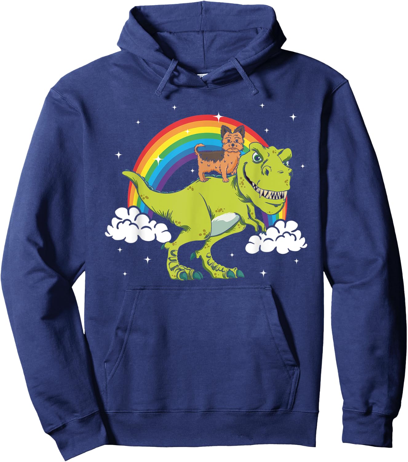 Yorkshire Terrier Yorkie Dog T Rex Dinosaur Tyrannosaurus Men Women Kids Hoodie - Hoodie | Navy
