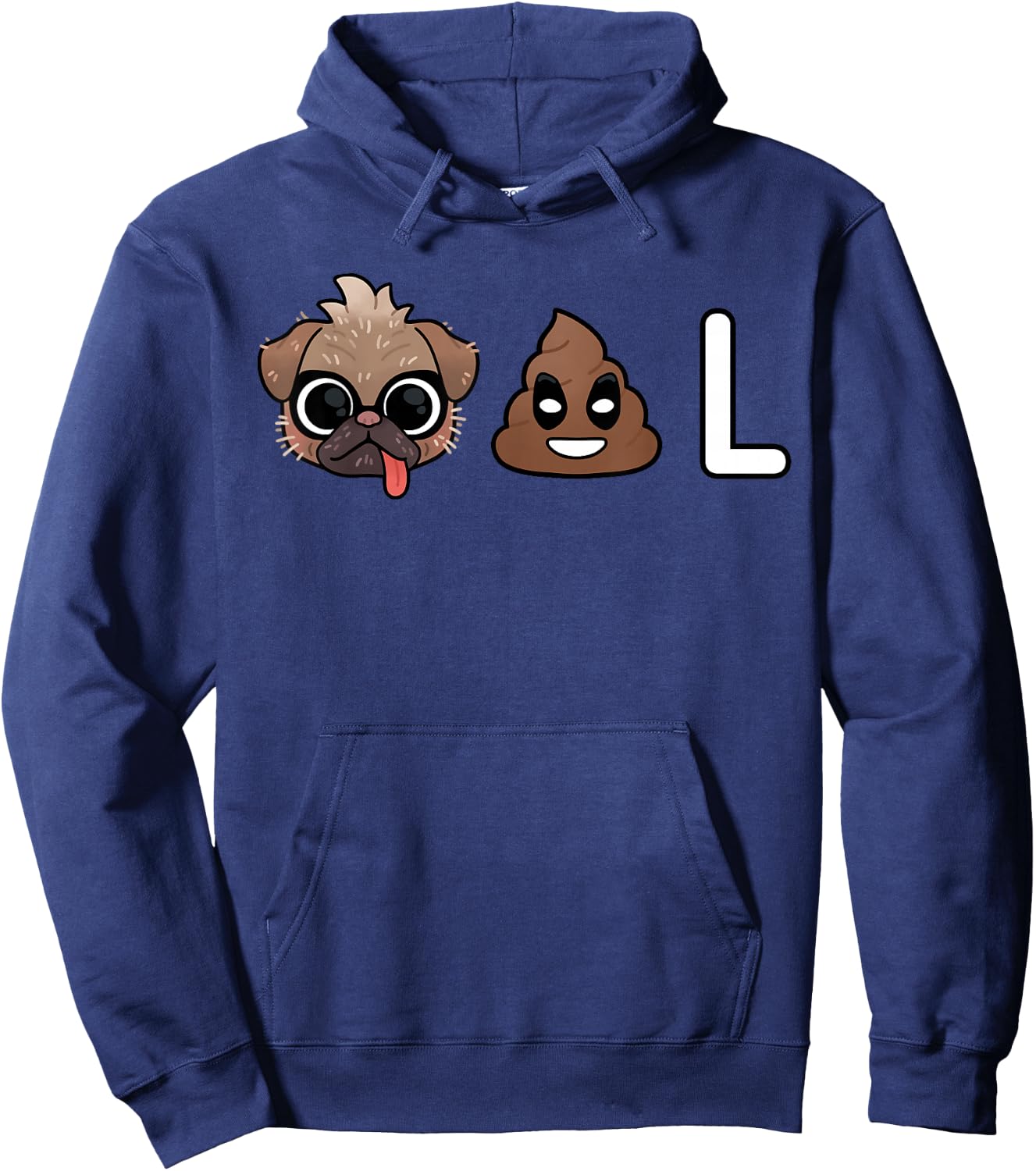 Marvel Studios Deadpool & Wolverine Dogpool Dog Poo L Emoji Hoodie - Hoodie | Navy