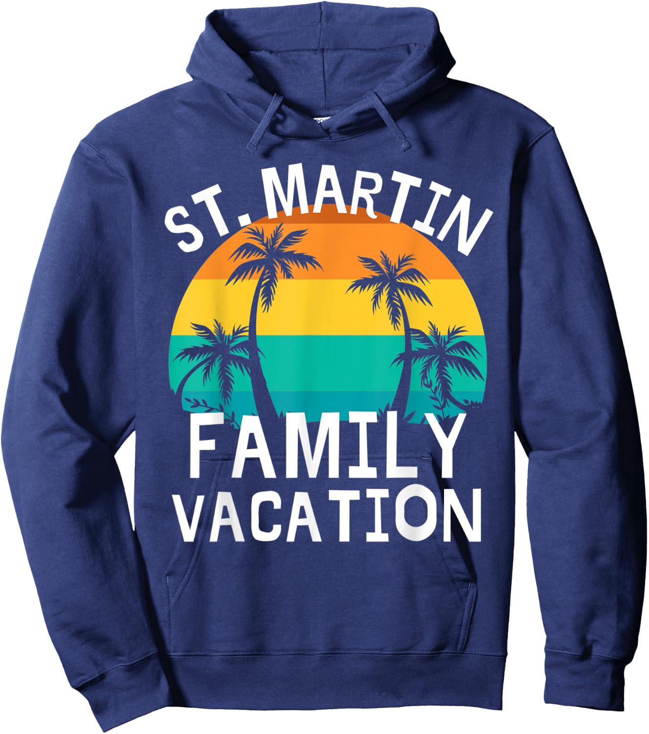 St. Martin Family Vacation Trip Men Women Kids Matching Hoodie - Hoodie | Navy