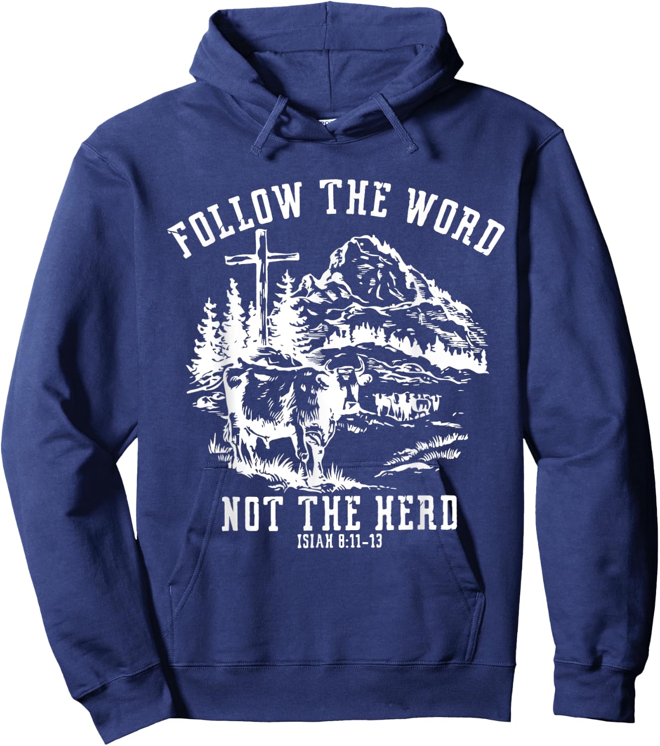Follow The Word Not The Herd Hoodie - Hoodie | Navy