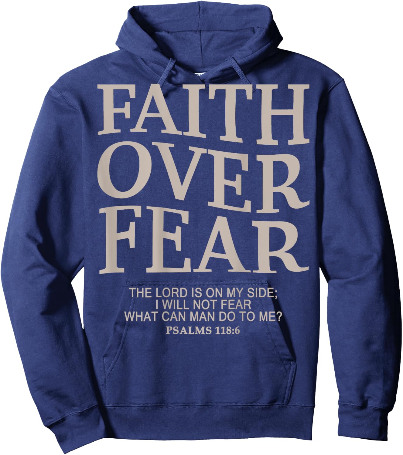 Girl Teen Faith Over Fear Cute Jesus Christian Women Dad Men Hoodie - Hoodie | Navy
