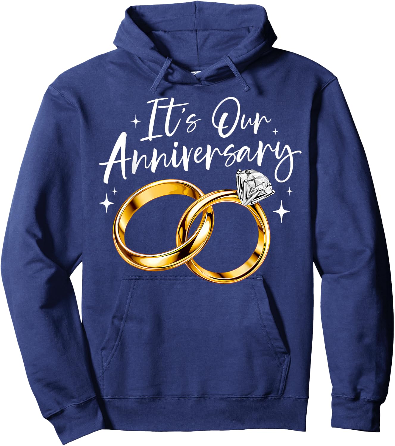 It's Our Anniversary Marriage Couple Wife Husband Matching Hoodie - Hoodie | Navy