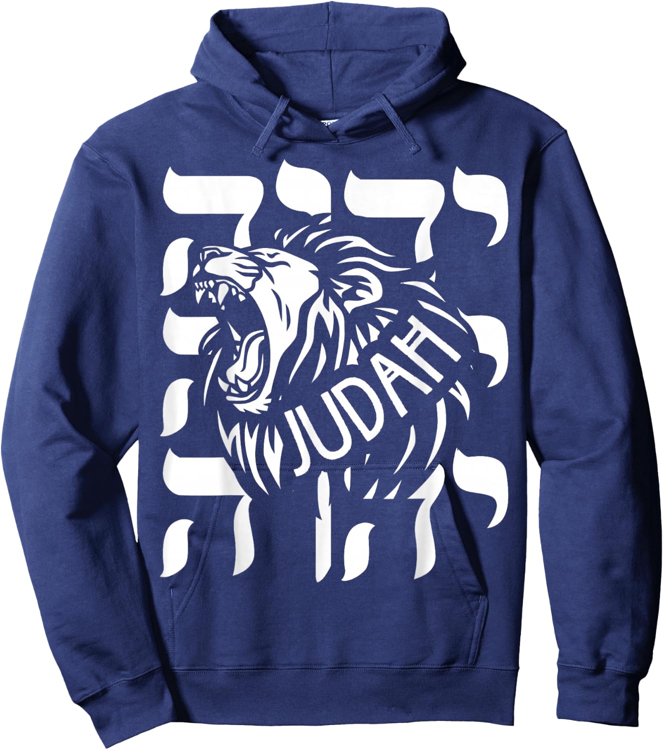 Hebrew Israelite YHWH Lion of Judah Yahweh Clothing Yah Hoodie - Hoodie | Navy