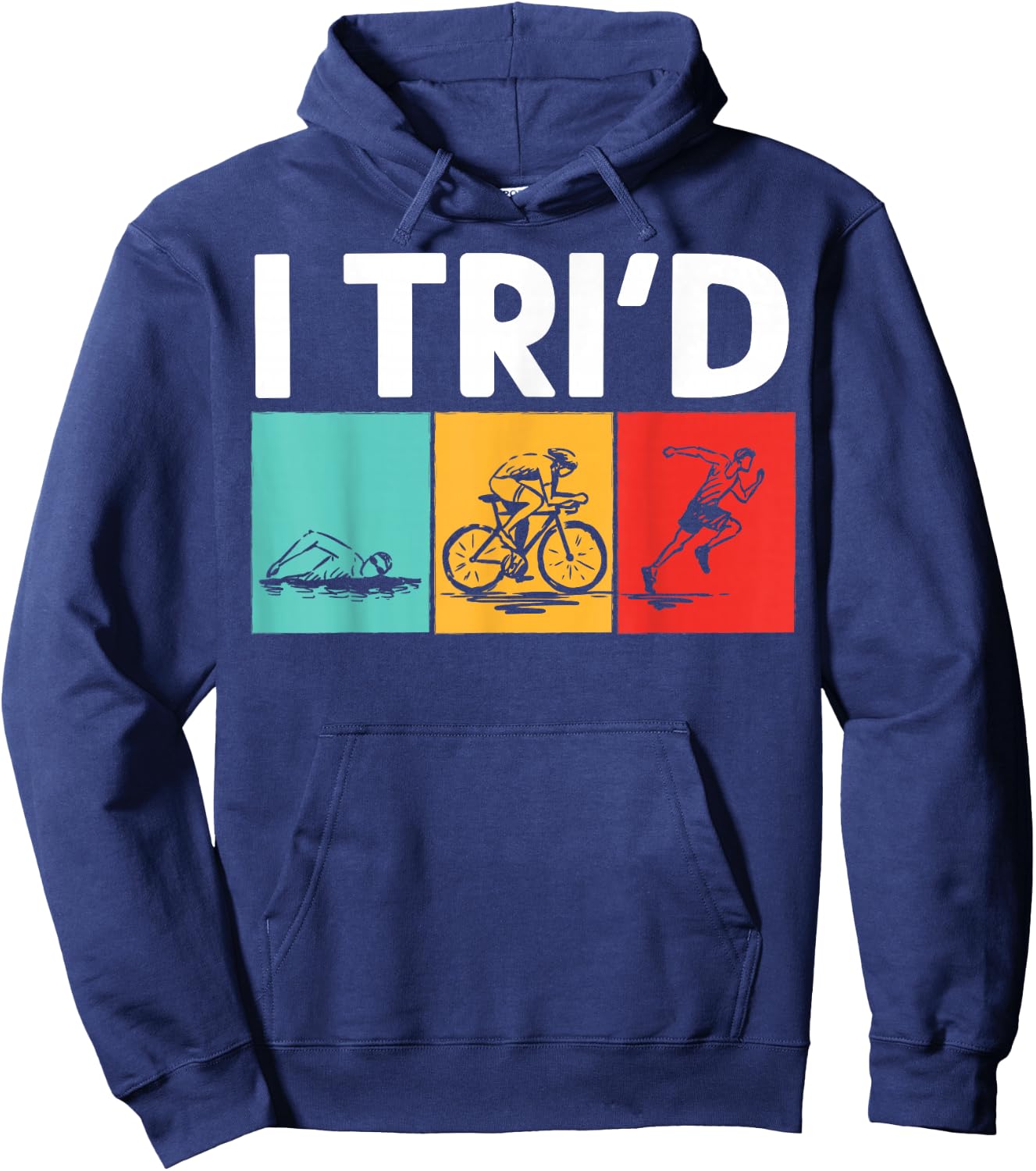 Cool Triathlon Women Swimming Running Swim Bike Run Hoodie - Hoodie | Navy