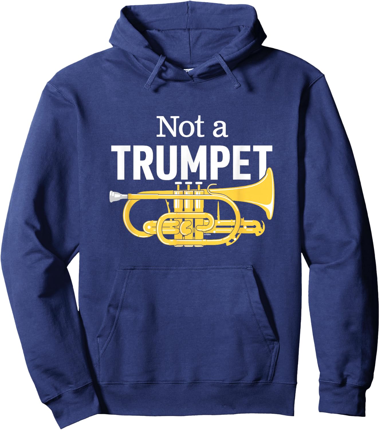 Funny Cornet Joke or Brass Band Humour Proud Cornet Players Hoodie - Hoodie | Navy