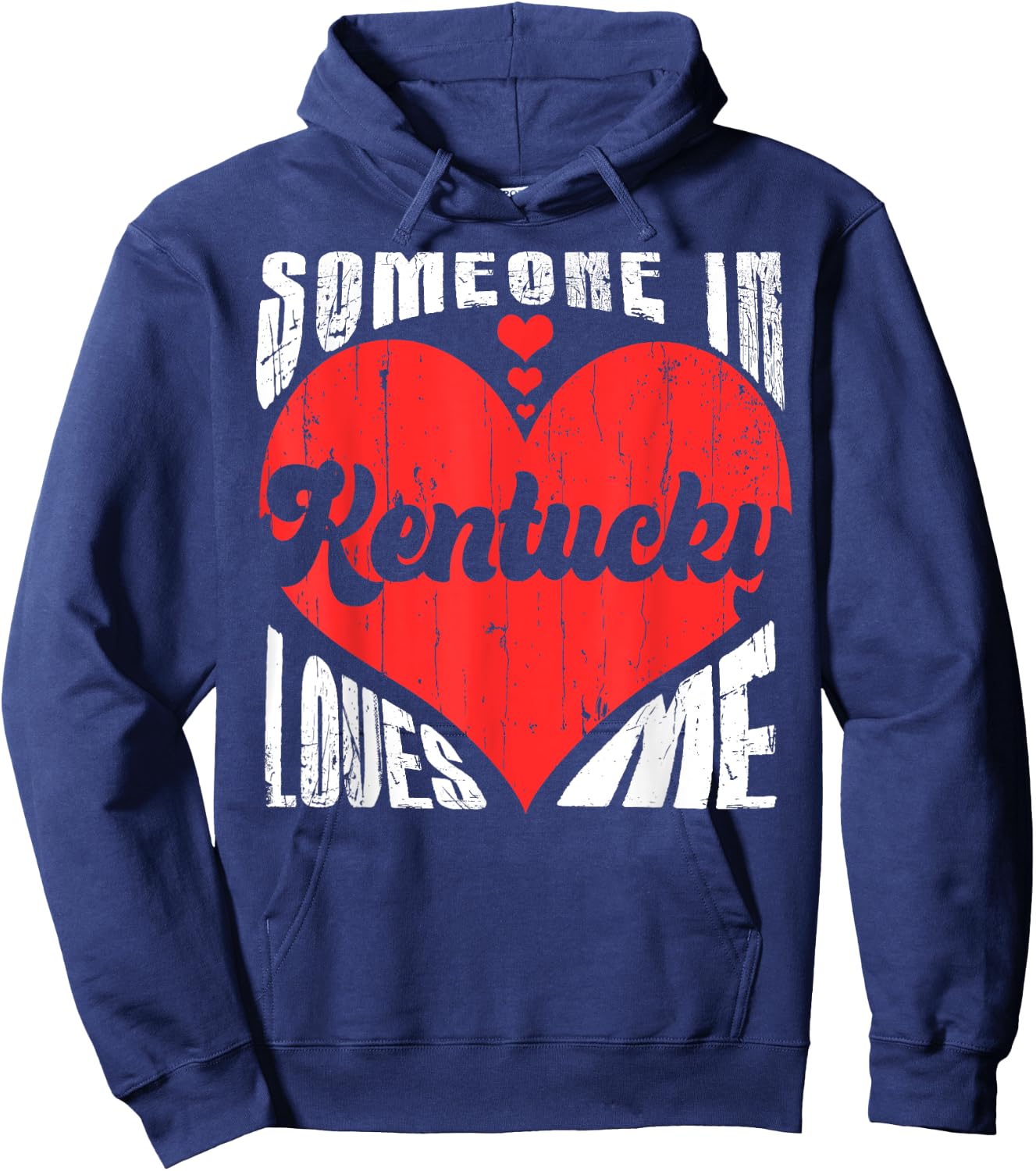 Someone In Kentucky Loves Me Heart Retro Vintage Hoodie - Hoodie | Navy