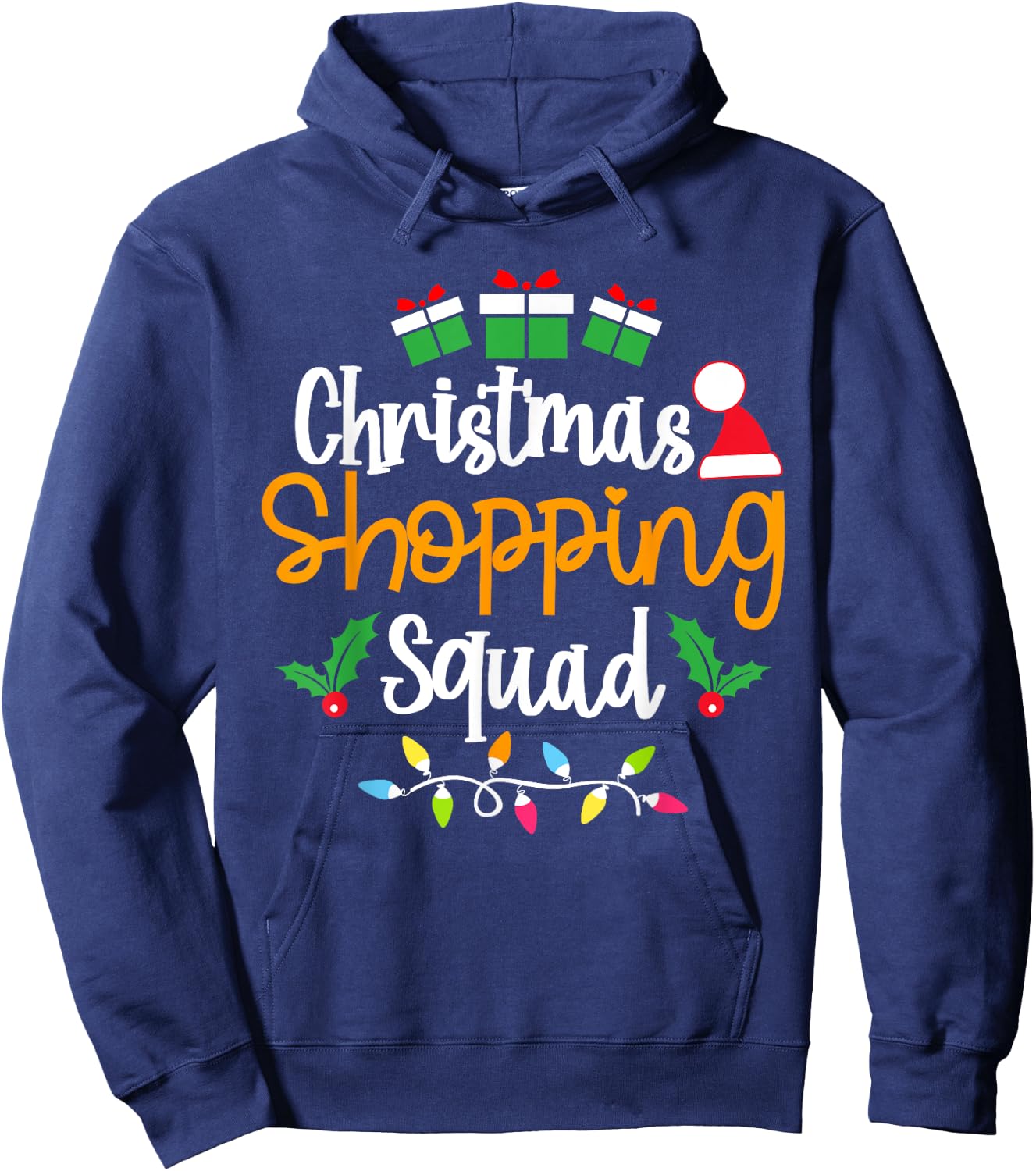 Christmas Shopping Squad Xmas Matching Christmas Family Hoodie - Hoodie | Navy