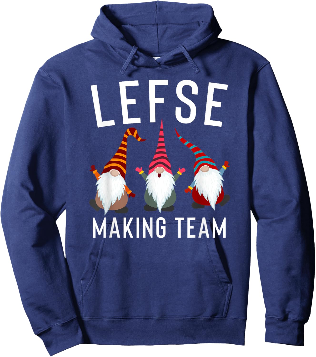 Lefse Making Rolling Team Gnome Xmas Gift Hoodie - Hoodie | Navy