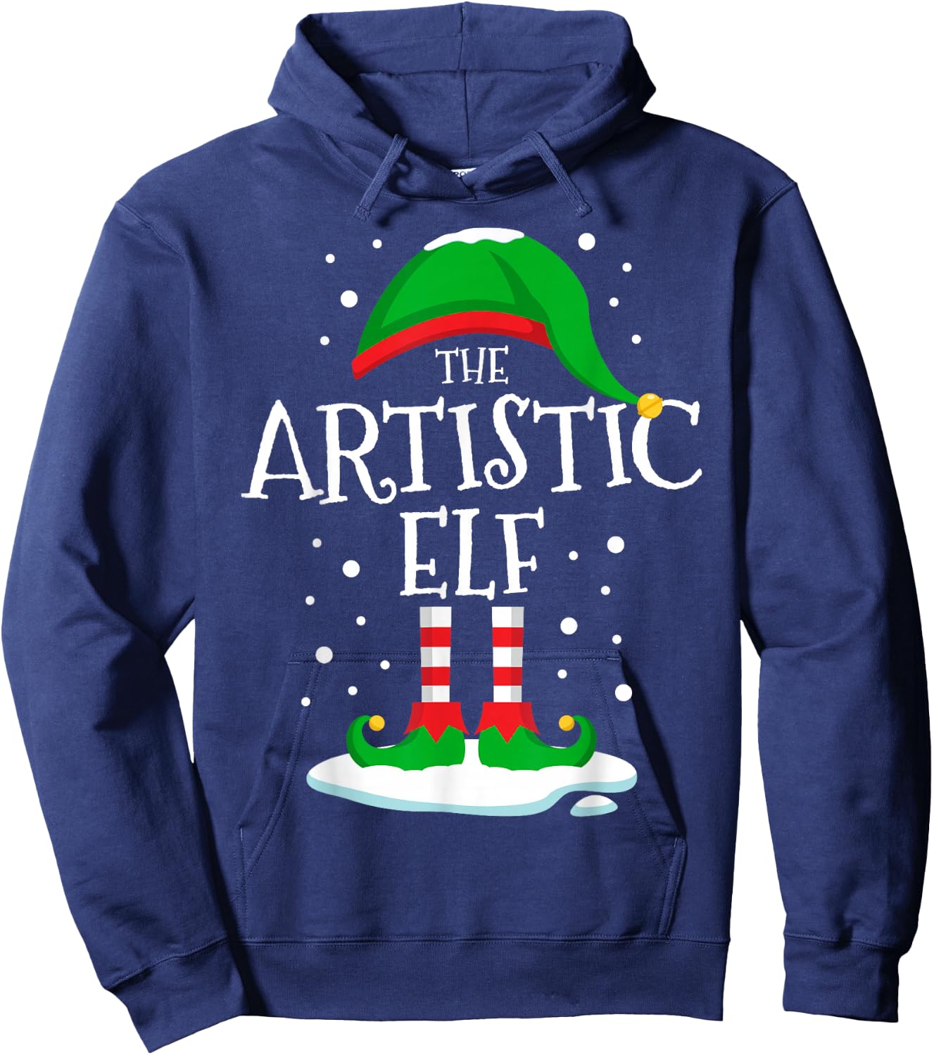 The Artistic Elf Christmas Family Matching Xmas Art Funny Hoodie - Hoodie | Navy