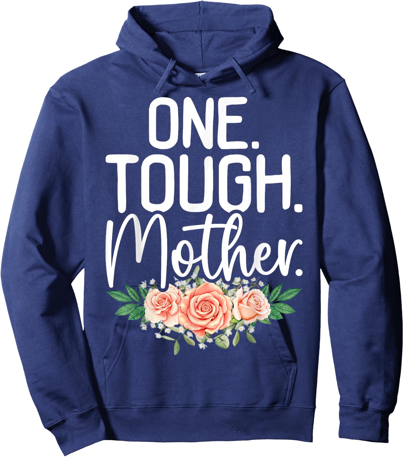 One Tough Mother Strong Mama Cute Retro Mom Mother's Day Hoodie - Hoodie | Navy