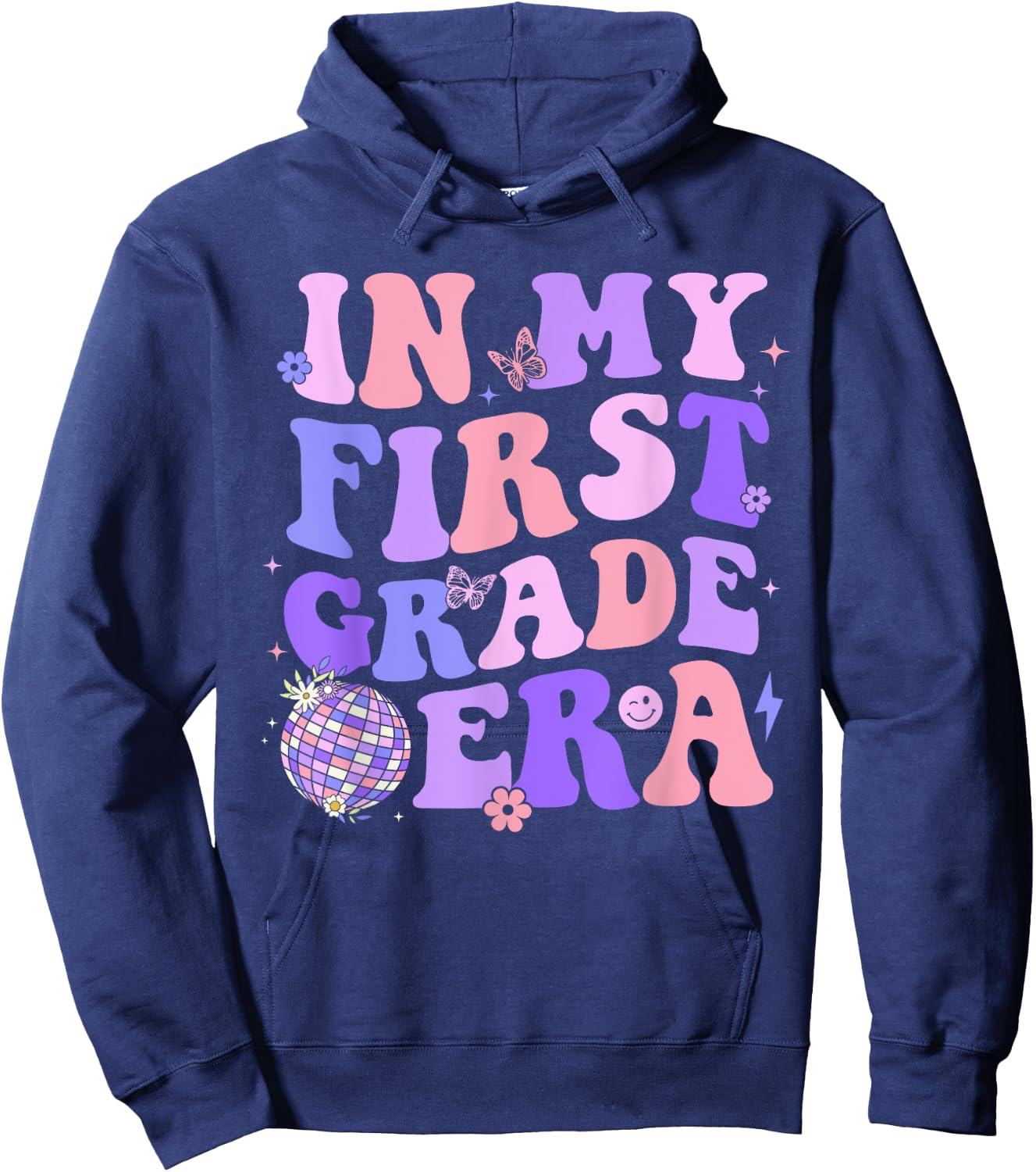 In My First Grade Era 1st Grade Girls Teacher Back To School Hoodie - Hoodie | Navy