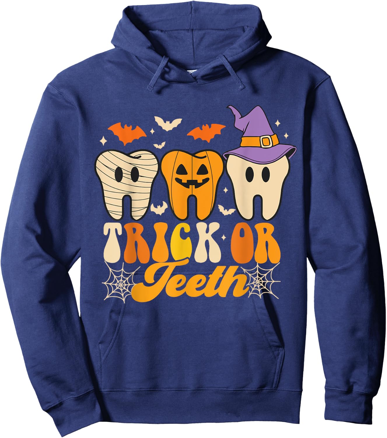 Trick Or Teeth Halloween Costumes Dental Assistant Dentist Hoodie - Hoodie | Navy