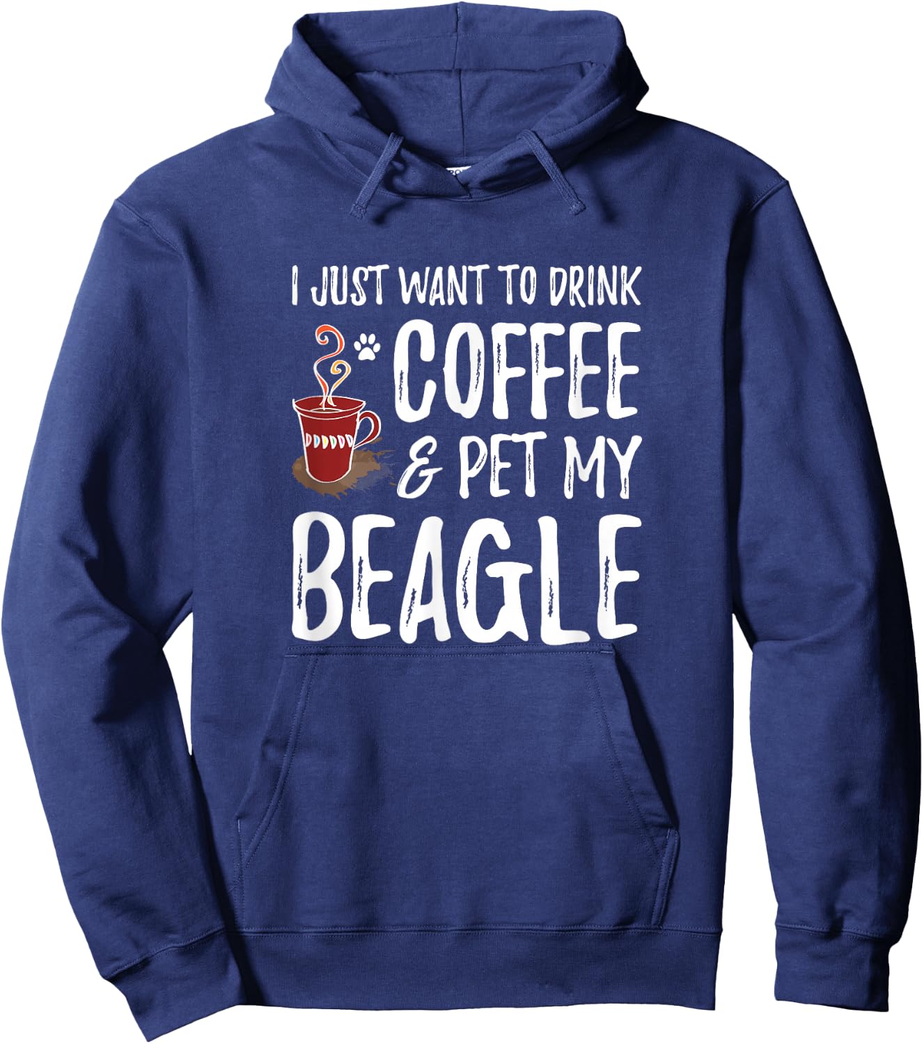 Coffee and Beagle for Beagle Dog Mom Hoodie - Hoodie | Navy
