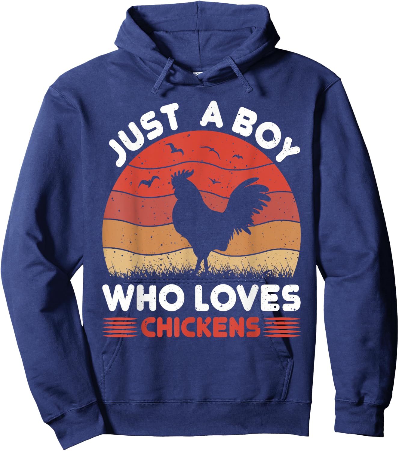 Just A Boy Who Loves Chickens Hoodie - Hoodie | Navy