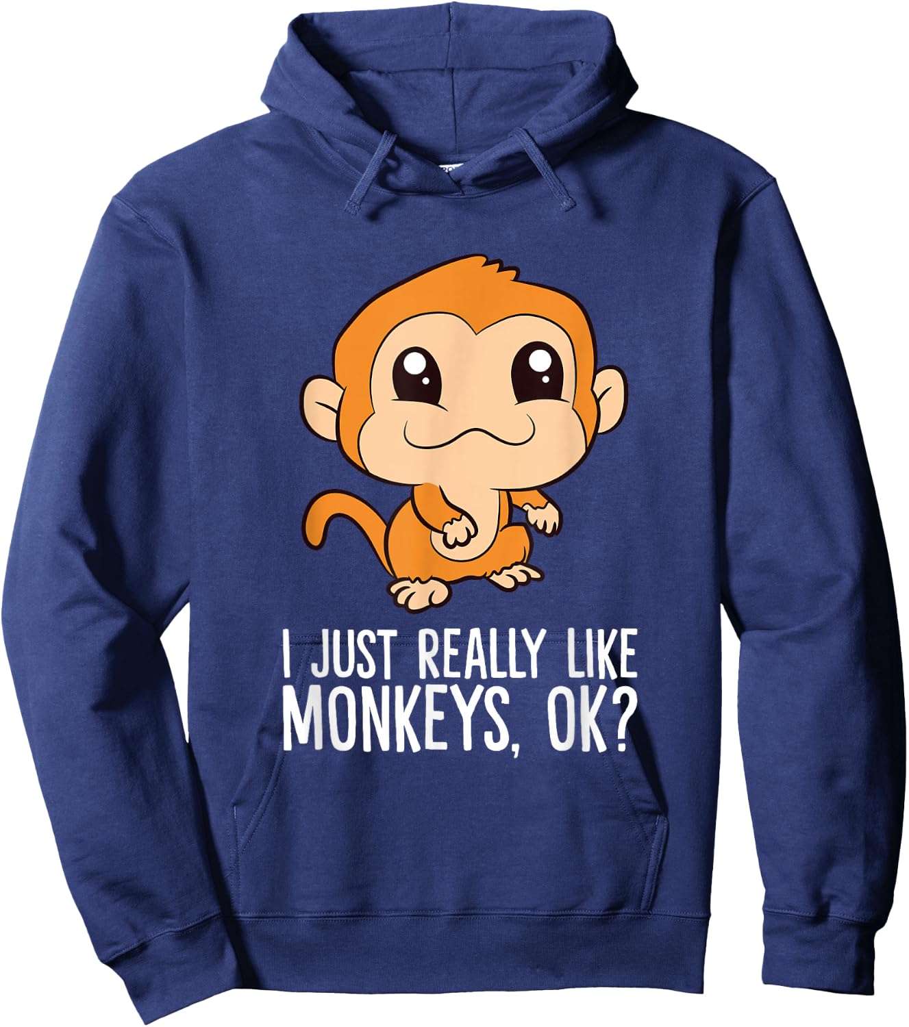 I Just Really Like Monkeys, Ok? Hoodie - Hoodie | Navy
