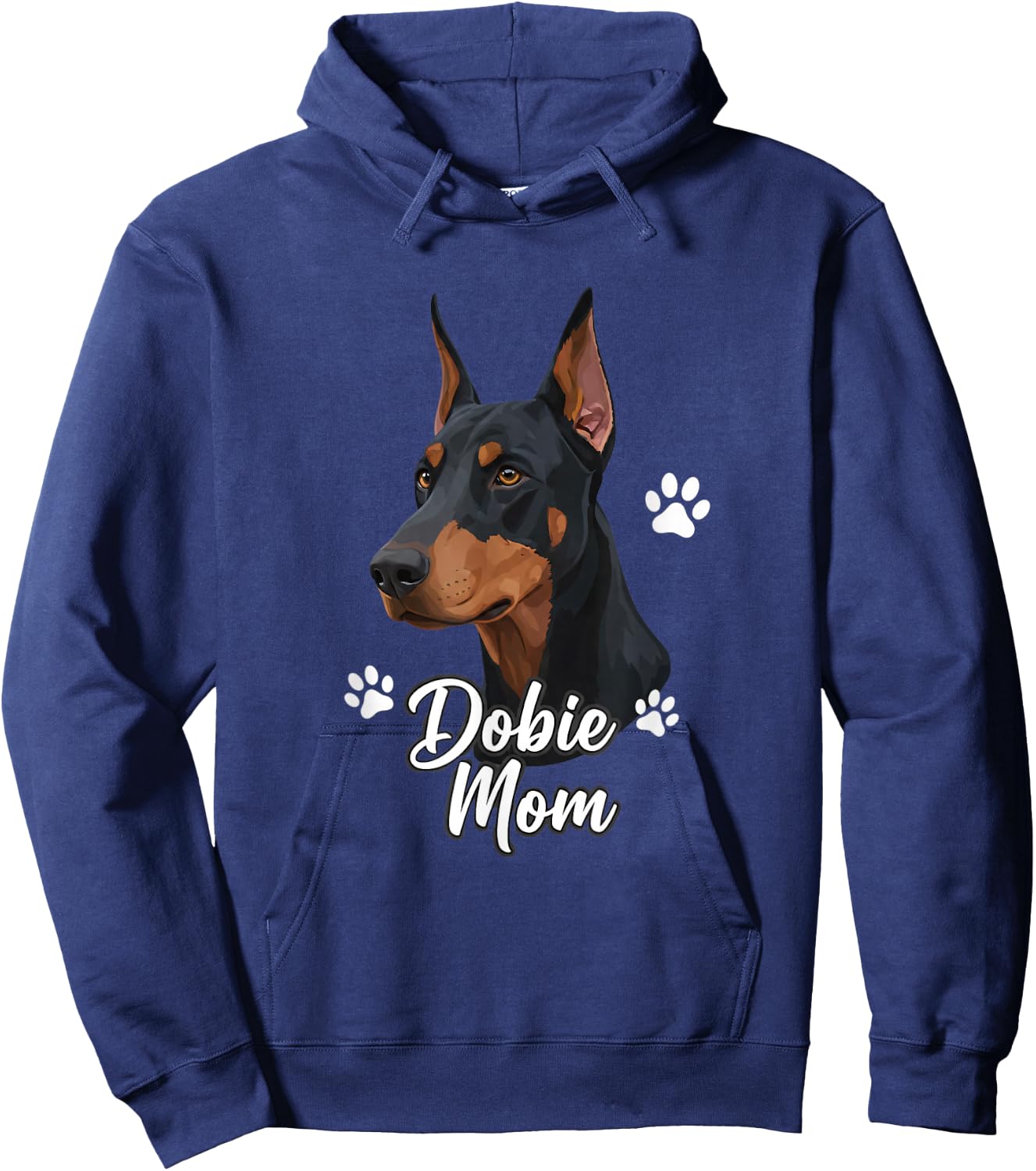 Dog - Dobie Mom Doberman Mom Design for Doberman Lovers &Can Hoodie - Hoodie | Navy