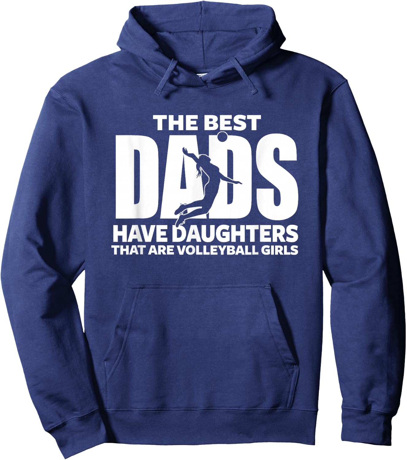 Volleyball Girl Dad Proud Father of Girl Playing Sports Hoodie - Hoodie | Navy