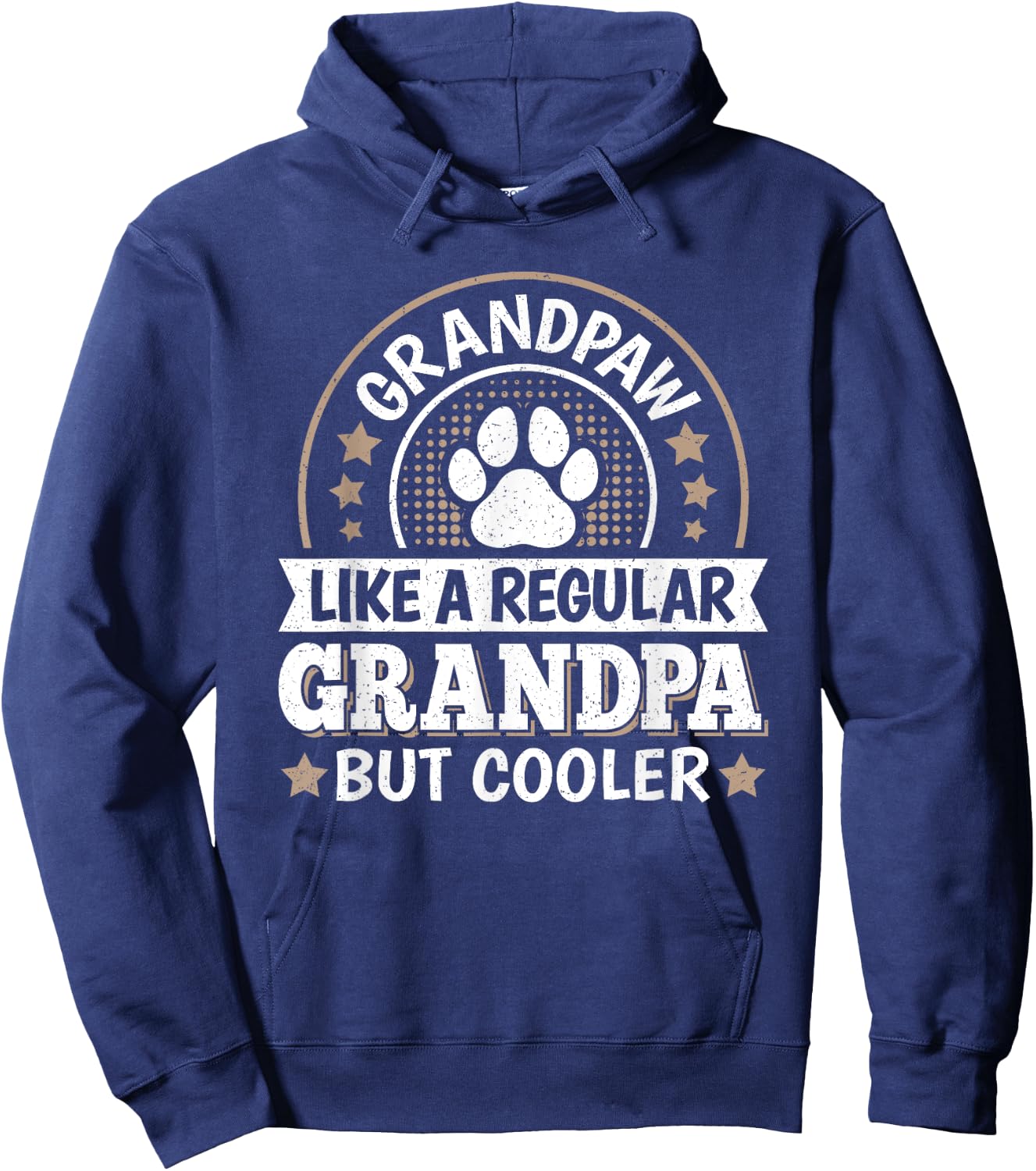 Funny Grandpaw Like A Regular Grandpa But Cooler Grandpa Hoodie - Hoodie | Navy