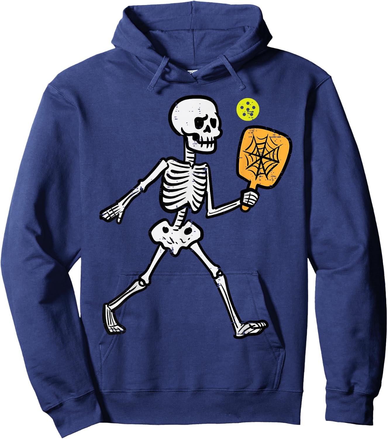 Halloween Skeleton Pickle Ball Costume Sports Women Kids Men Hoodie - Hoodie | Navy