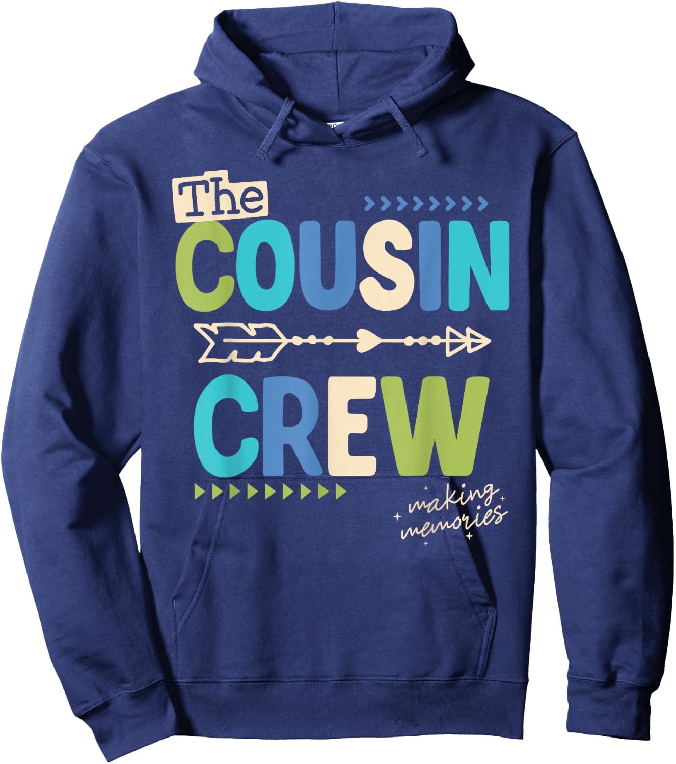 Cousin Crew 2025 Making Memories Family Vacation Camp Kids Hoodie - Hoodie | Navy