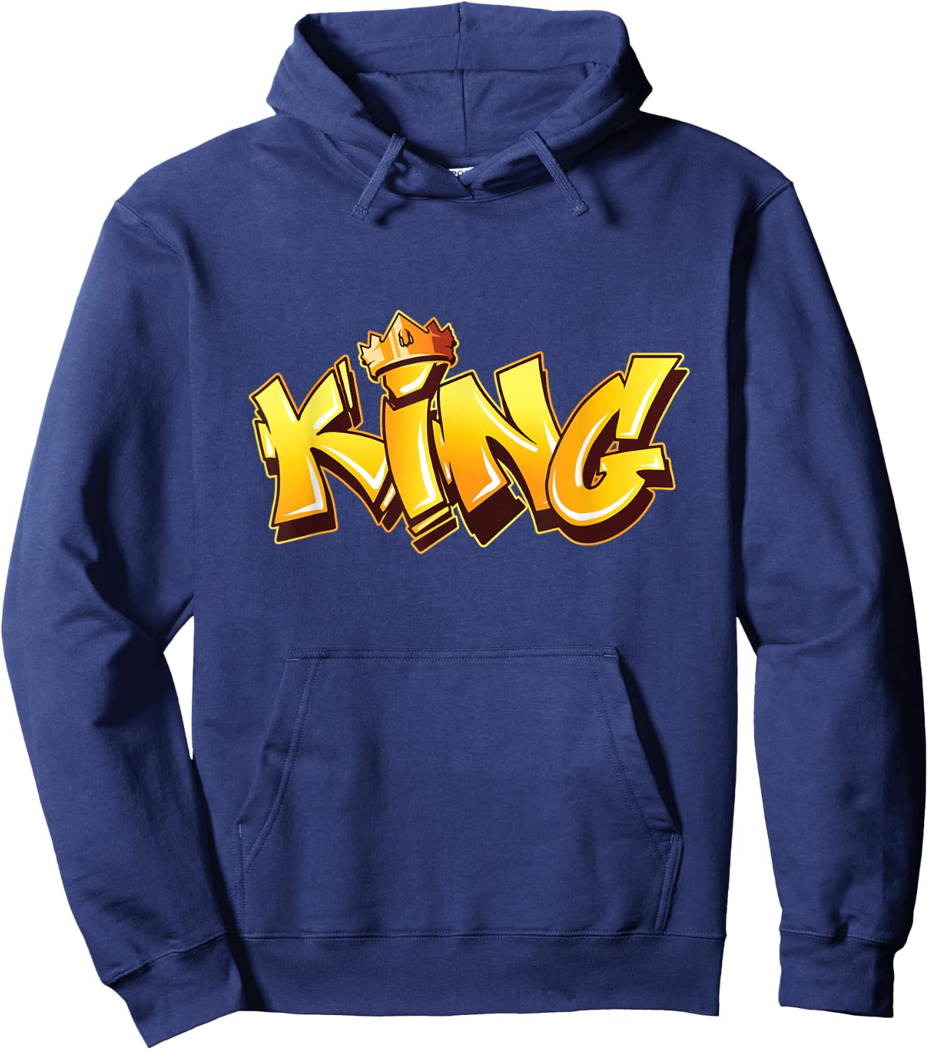 King Graffiti Art Street Art Urban Style Spray Paint Hip Hop Hoodie - Hoodie | Navy
