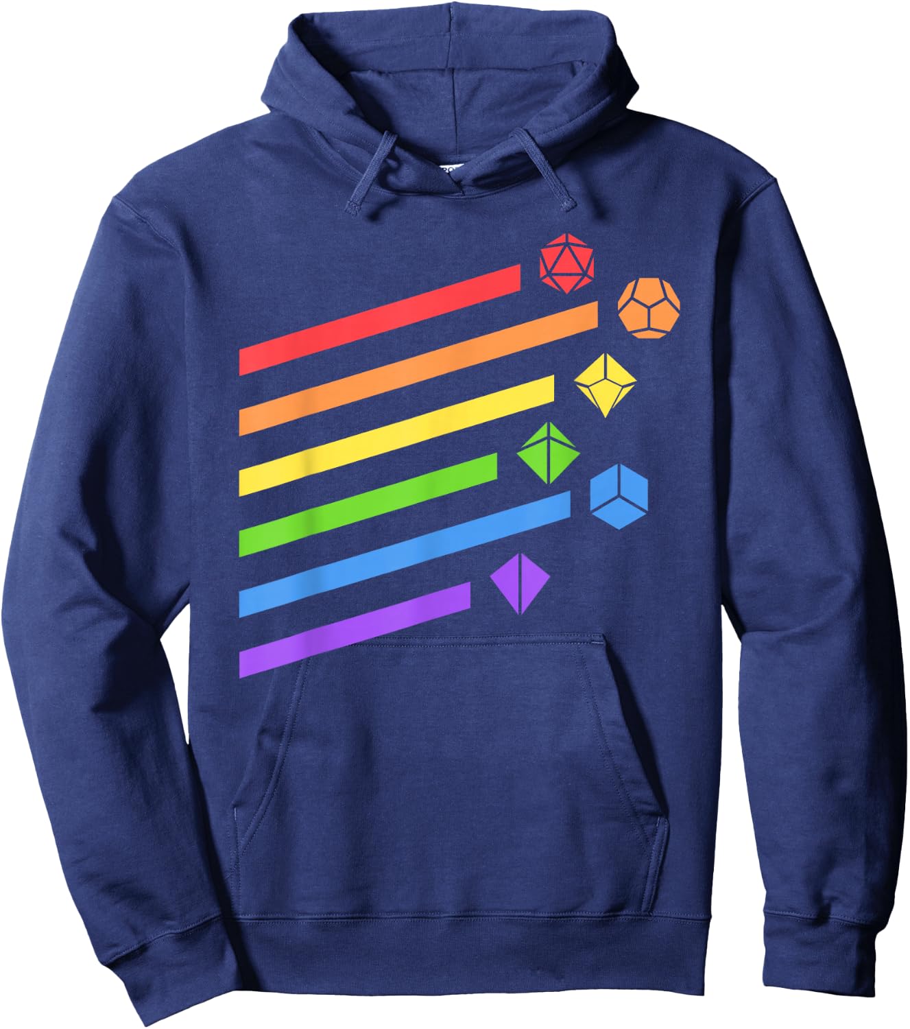 Minimalist Polyhedral Dice Set Colors D20 Collector Hoodie - Hoodie | Navy