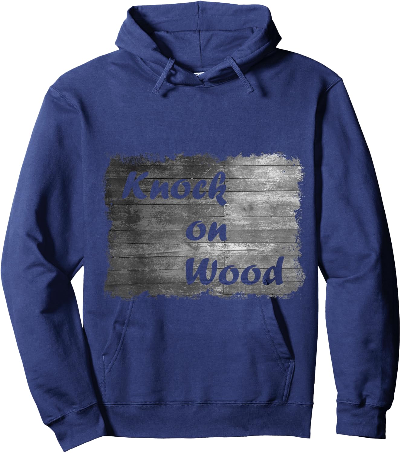 Knock On Wood - Funny Hoodie - Hoodie | Navy