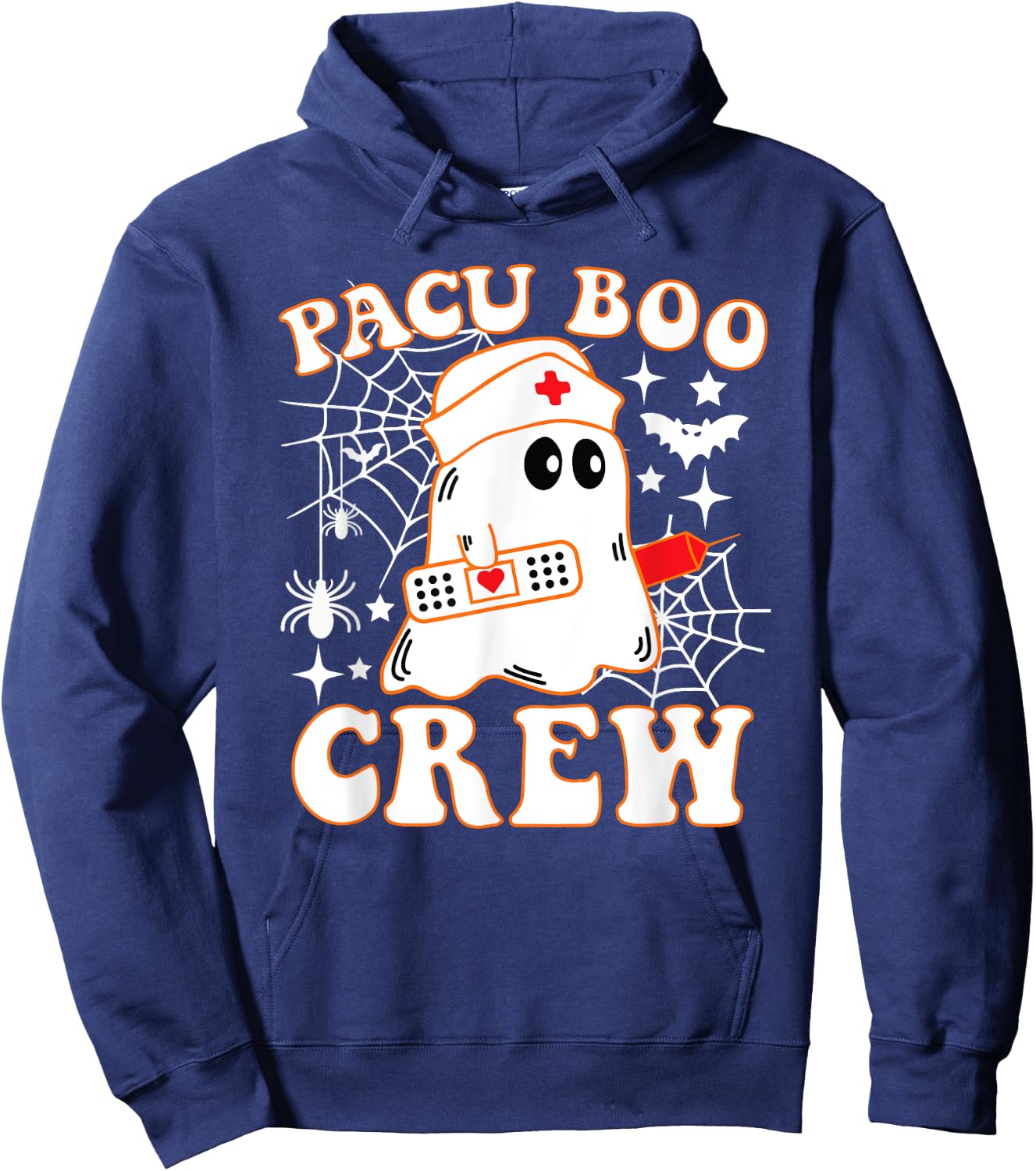 PACU Boo Crew Nurse Funny Ghost Halloween Costume Hoodie - Hoodie | Navy