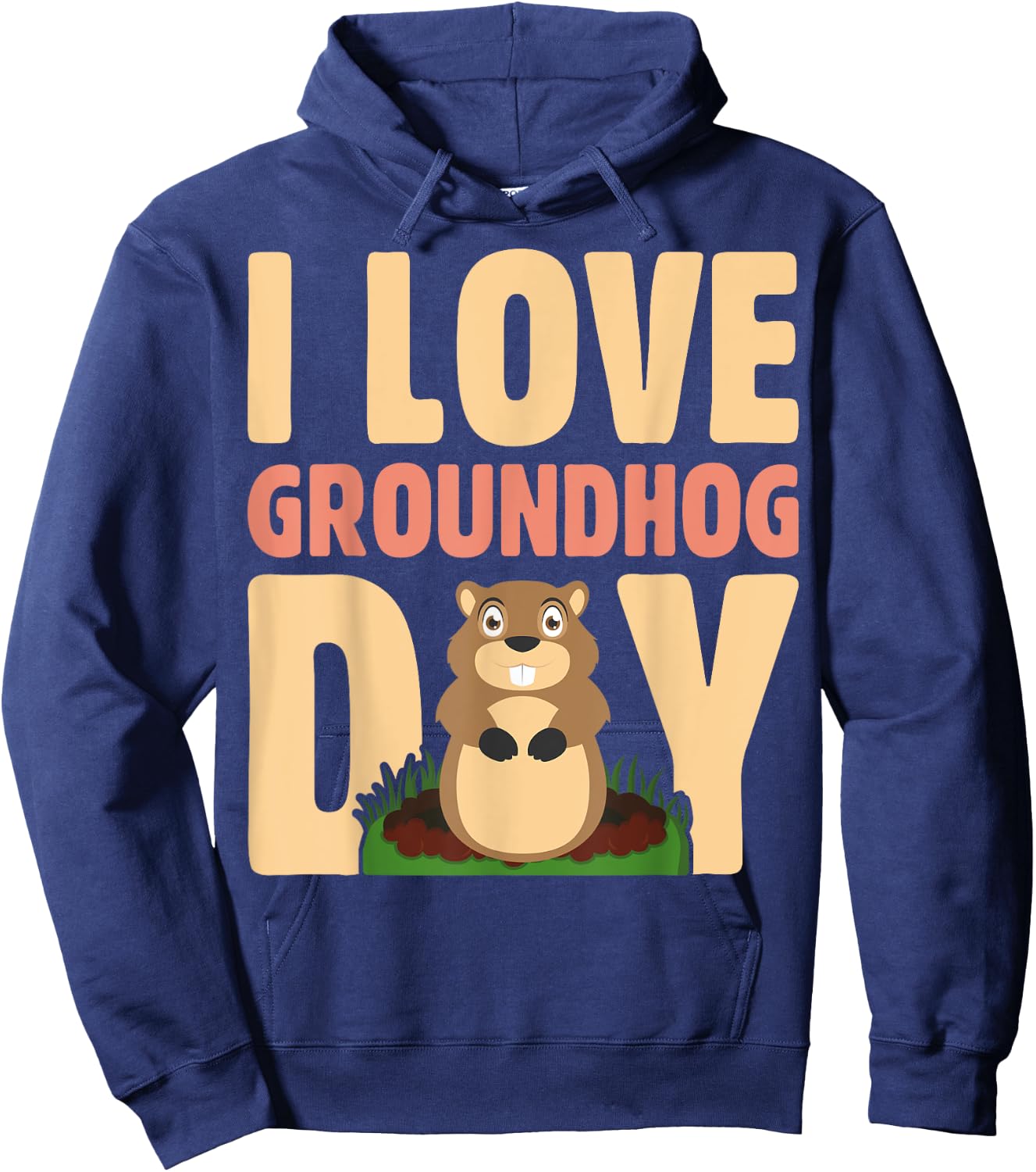 I Love Groundhog Day - Funny Beavers Lover Gifts Hoodie - Hoodie | Navy