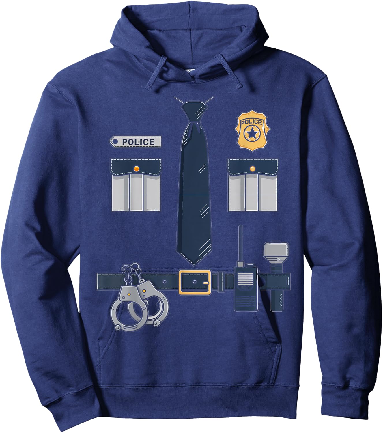Police Costume Police Officer Halloween Police Uniform Hoodie - Hoodie | Navy