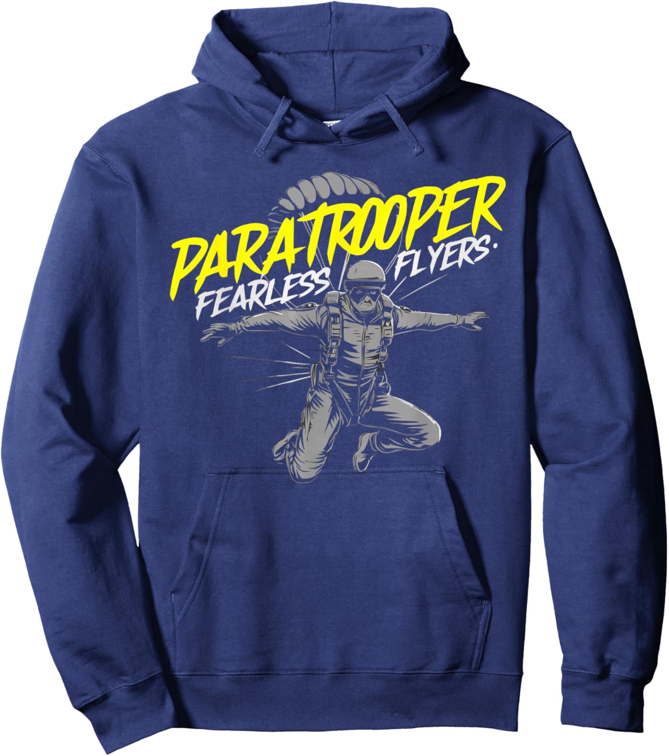 Airborne Paratrooper Military Soldier Parachute Hoodie - Hoodie | Navy