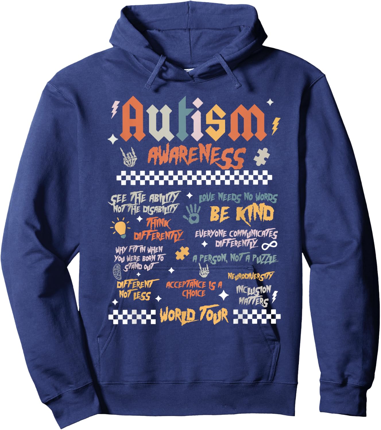 Autism World Tour Hoodie - Hoodie | Navy