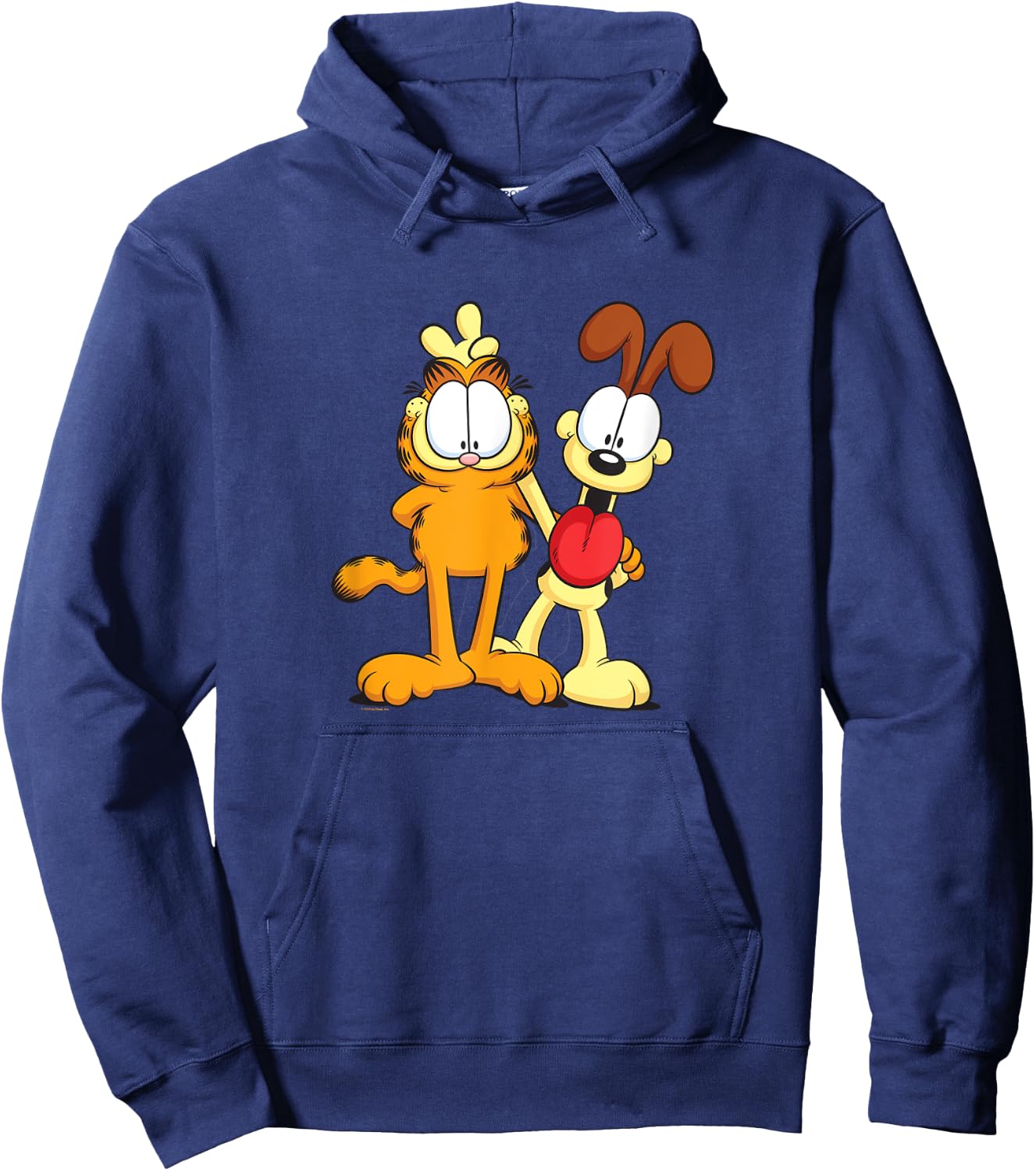 Garfield Classic Odie Smiling Happy Photo Pose Bunny Ears Hoodie - Hoodie | Navy