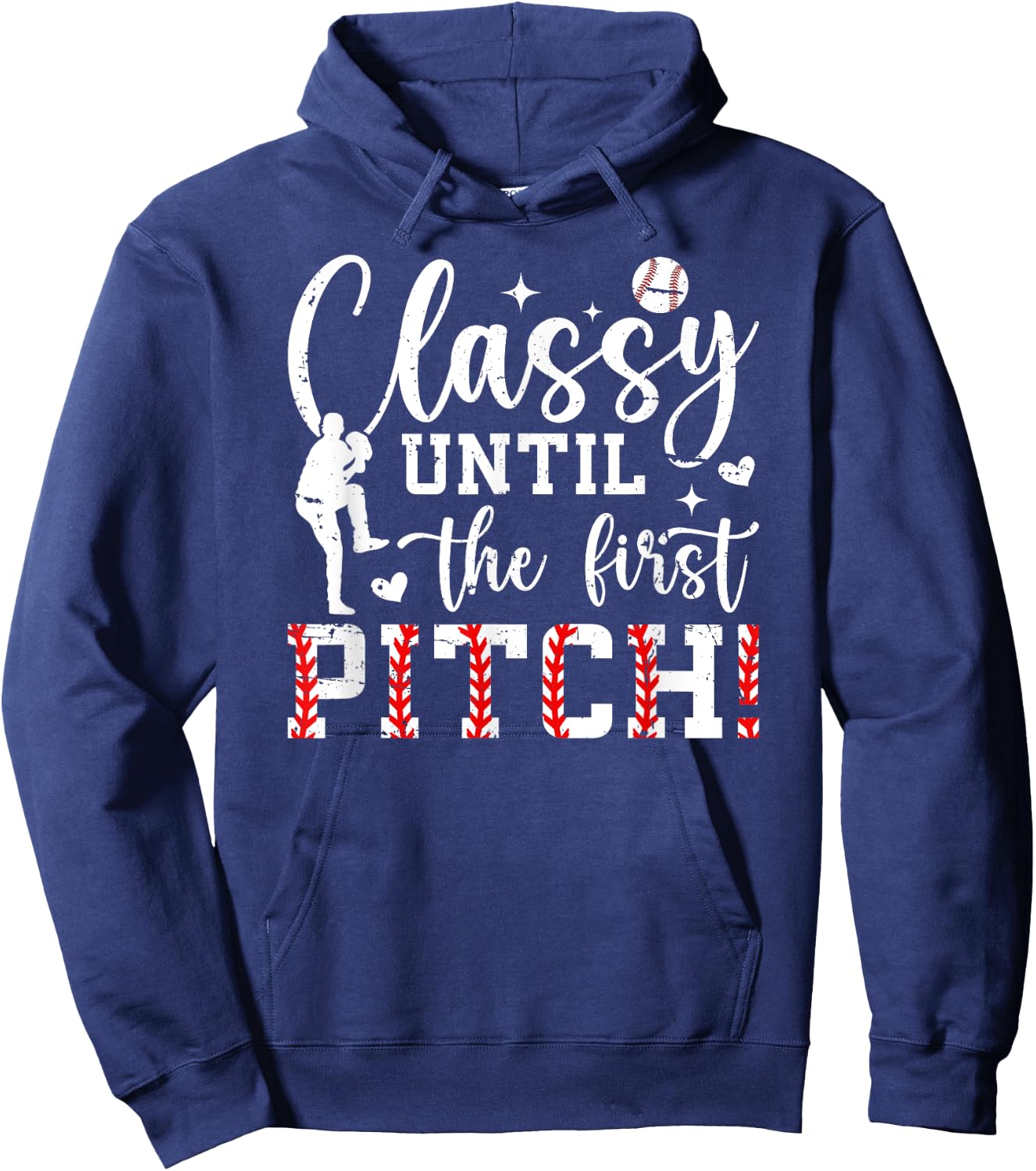 Baseball Pitcher Mom Funny Mom Of A Baseball Pitcher Mama Hoodie - Hoodie | Navy