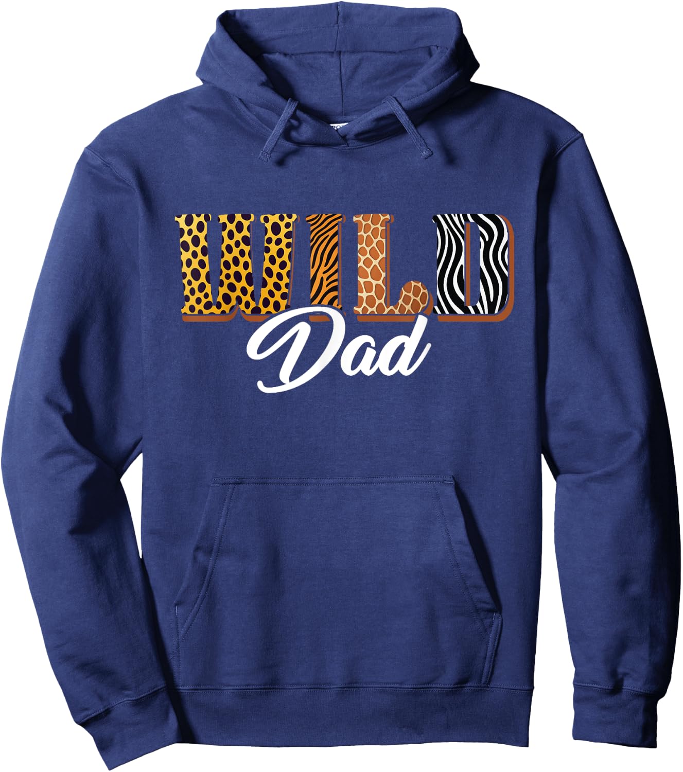 Wild Dad Zoo Safari Jungle Animal Birthday Matching Family Hoodie - Hoodie | Navy