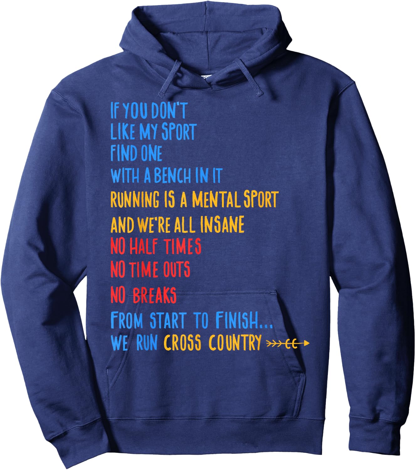 We Run Cross Country Running Shirt CC Runner Gift Hoodie - Hoodie | Navy