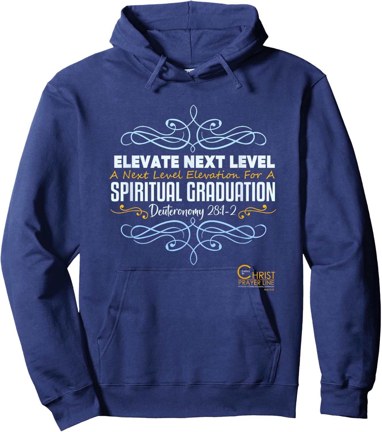 Elevate Next Level Spiritual Graduation Hoodie - Hoodie | Navy