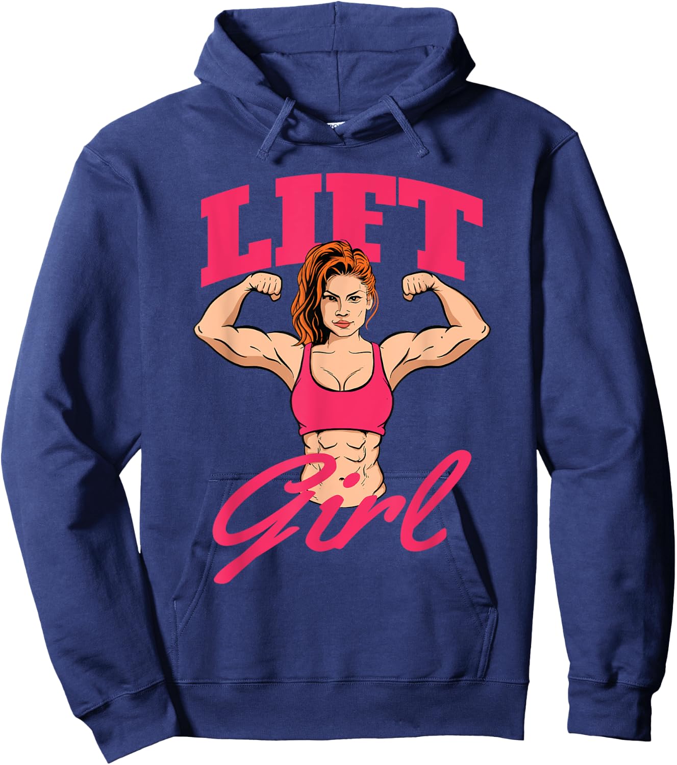 Lift Girl - Workout Gym Weightlifting Bodybuilding Hoodie - Hoodie | Navy