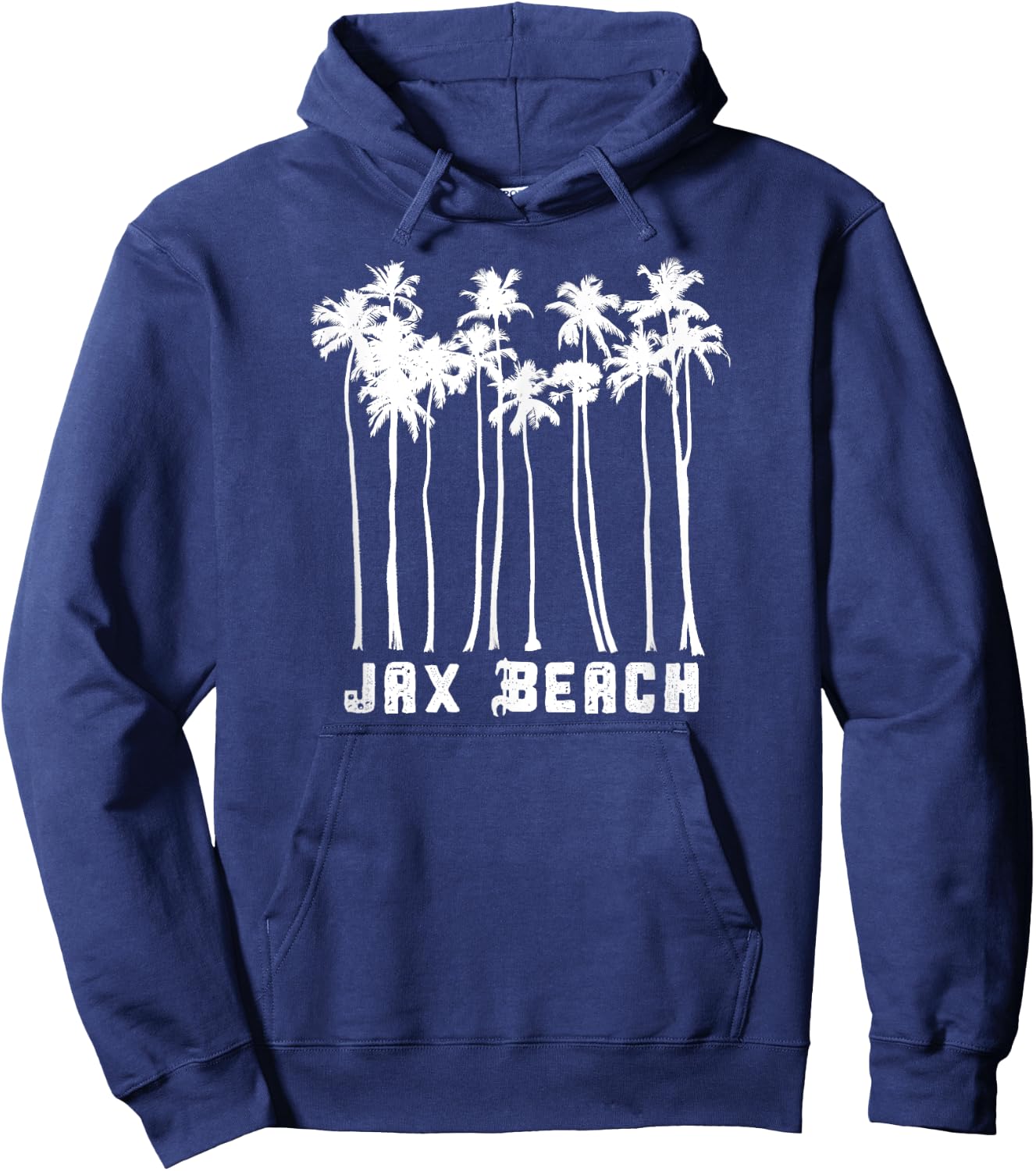 Jax Beach Florida Vacation Vintage Jacksonville FL Holiday Hoodie - Hoodie | Navy