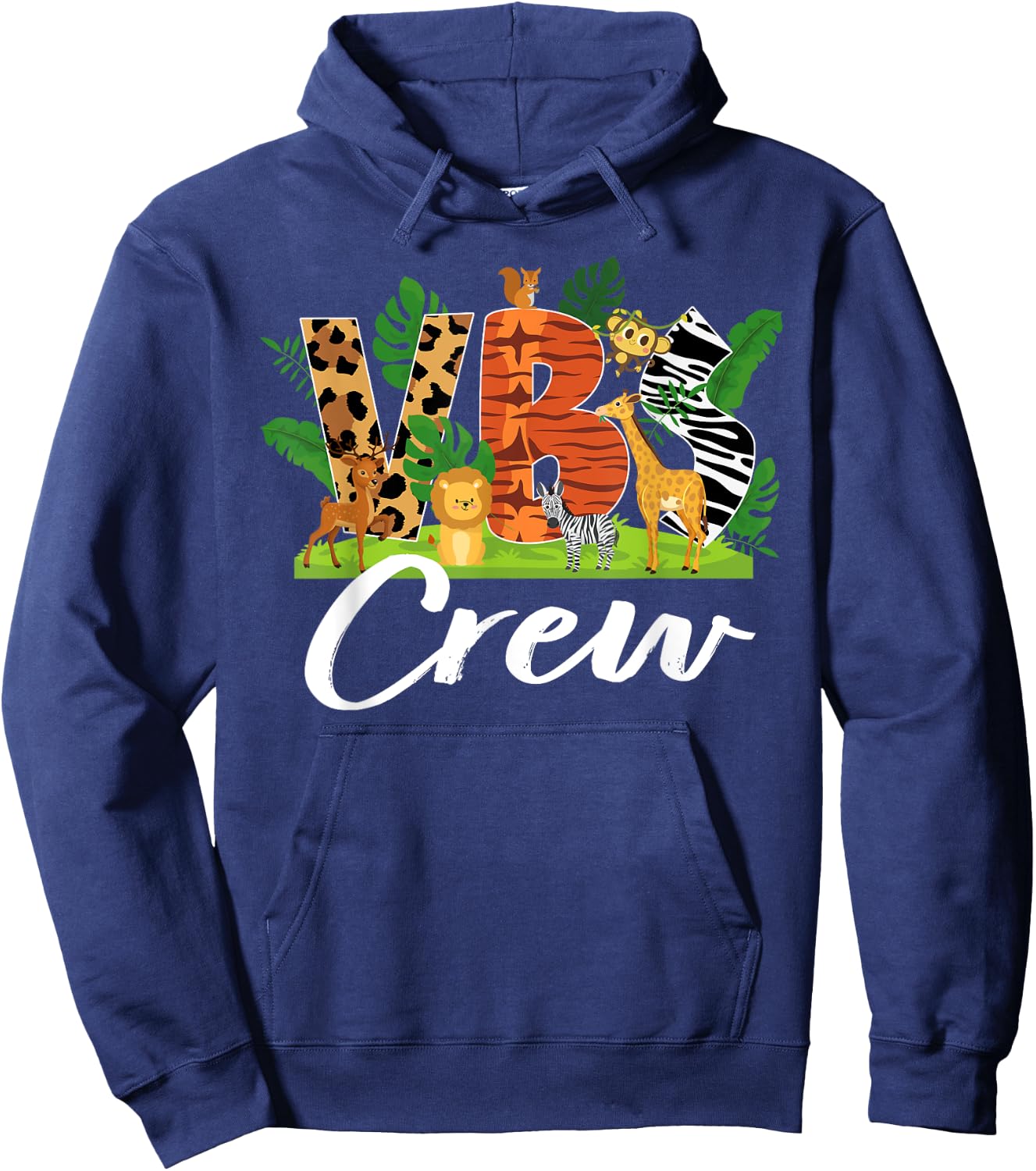 VBS Crew VBS 2025 Vacay Bible School Jungle Adventures Hoodie - Hoodie | Navy