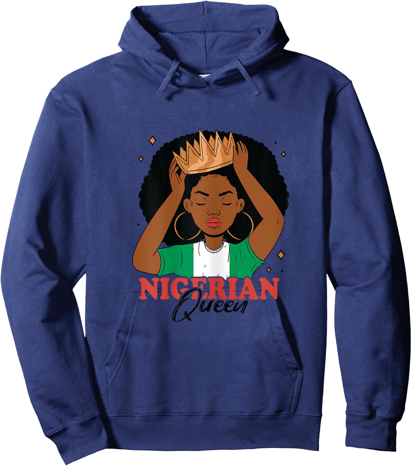 Nigerian Queen Nigerian Roots Nigerian Pride Nigeria Hoodie - Hoodie | Navy