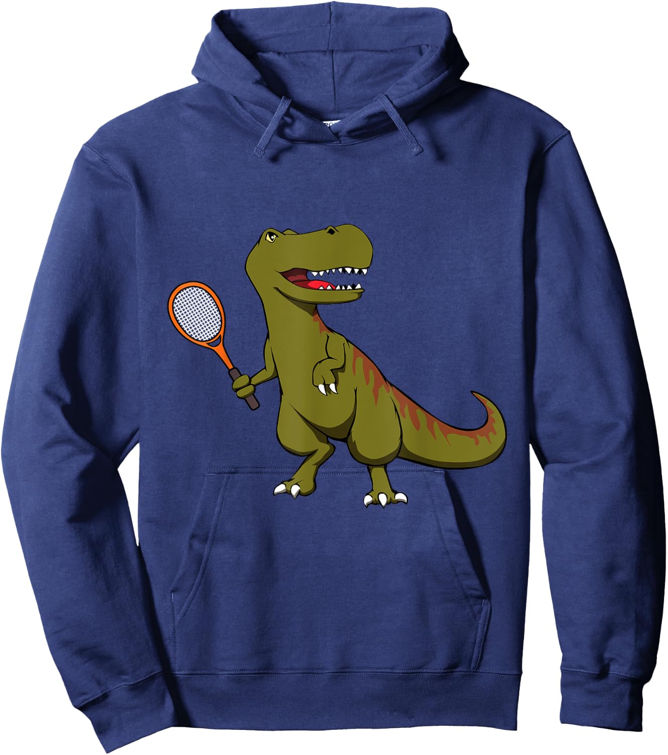 Tennis Dinosaur T-Rex with Racket Tyrannosaurus Dino Player Hoodie - Hoodie | Navy