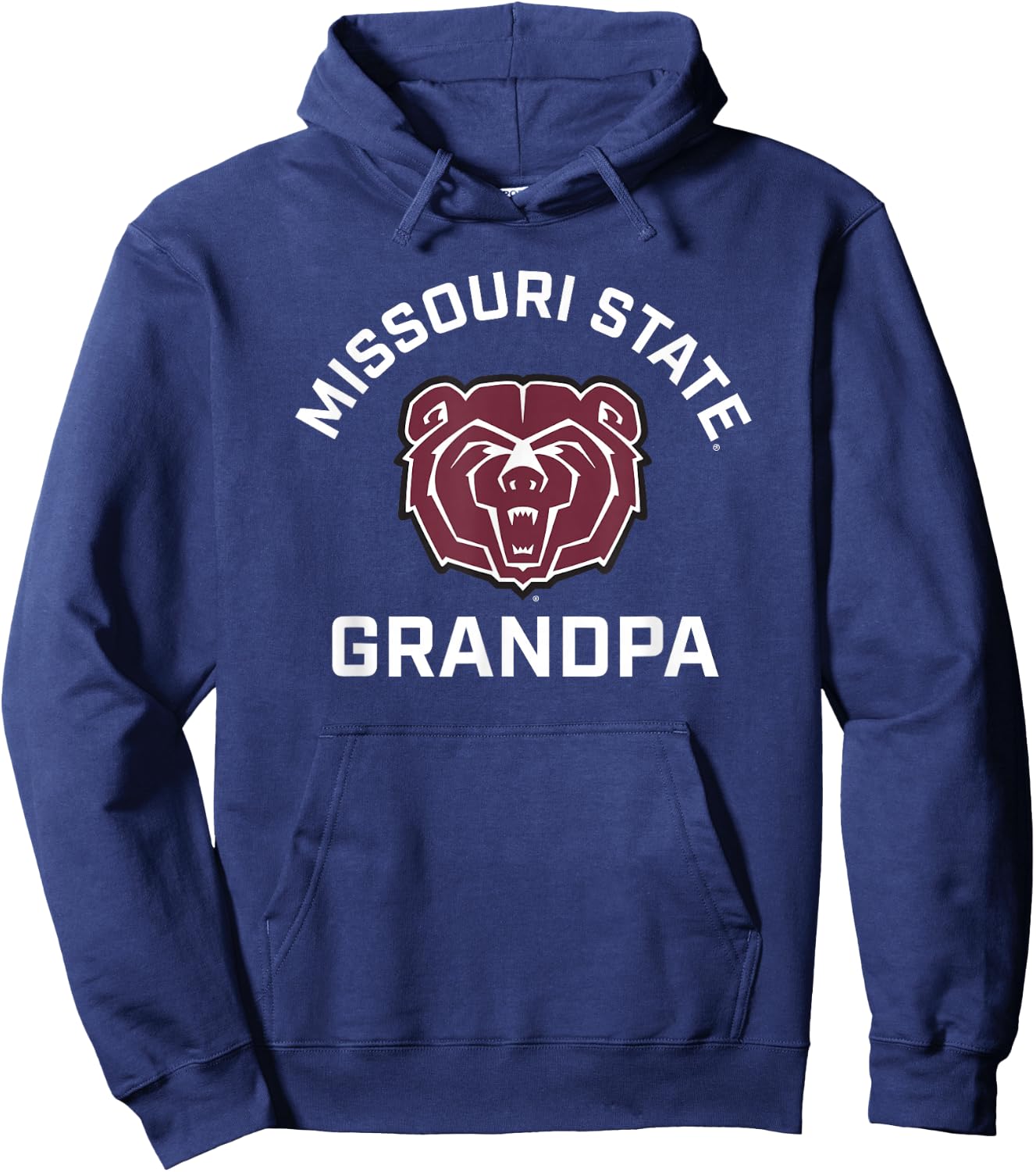 Missouri State University MSU Bears Arched Grandpa Hoodie - Hoodie | Navy