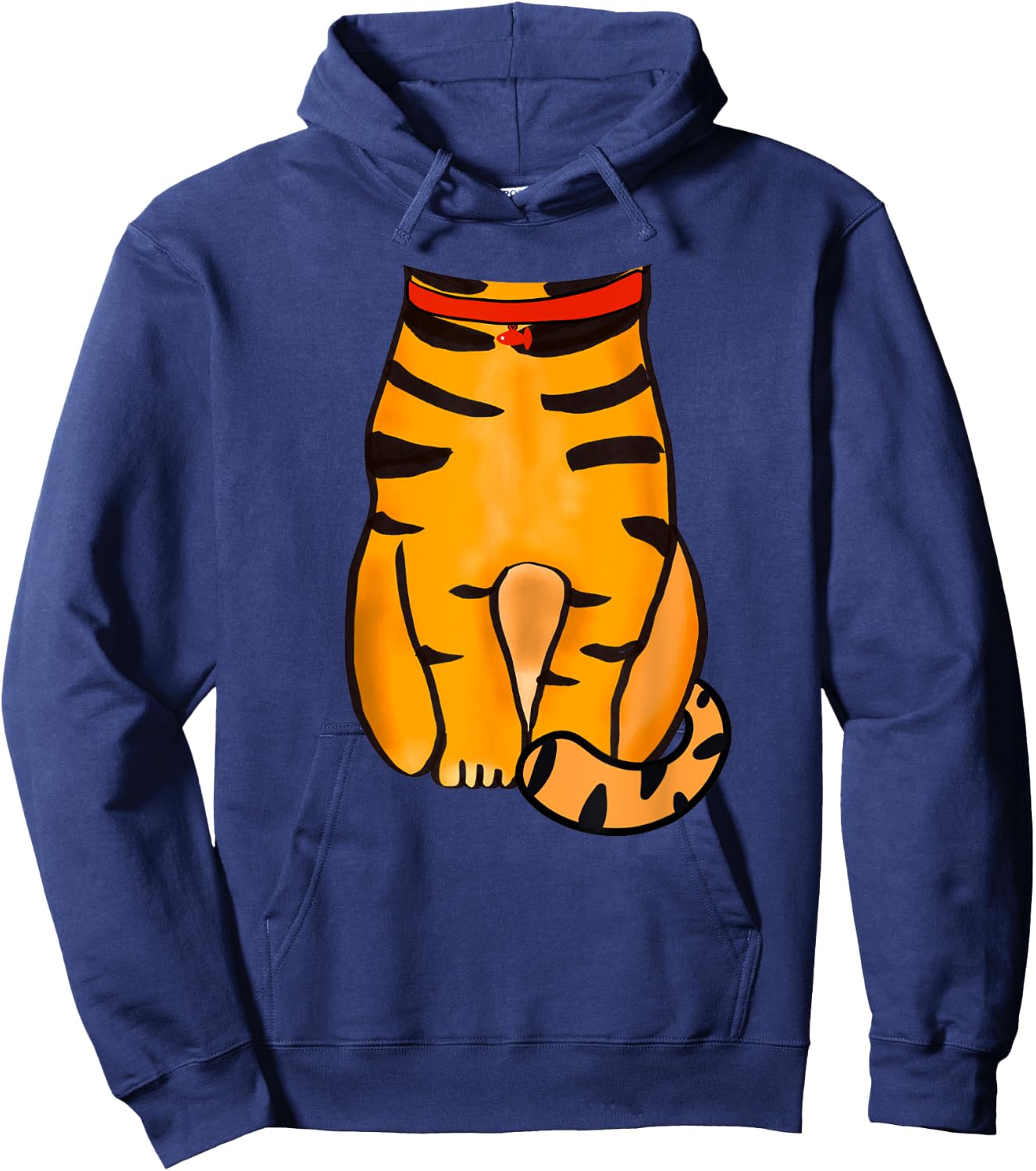 Cat Halloween Costume - Cute Orange Tabby Cat Outfit Hoodie - Hoodie | Navy