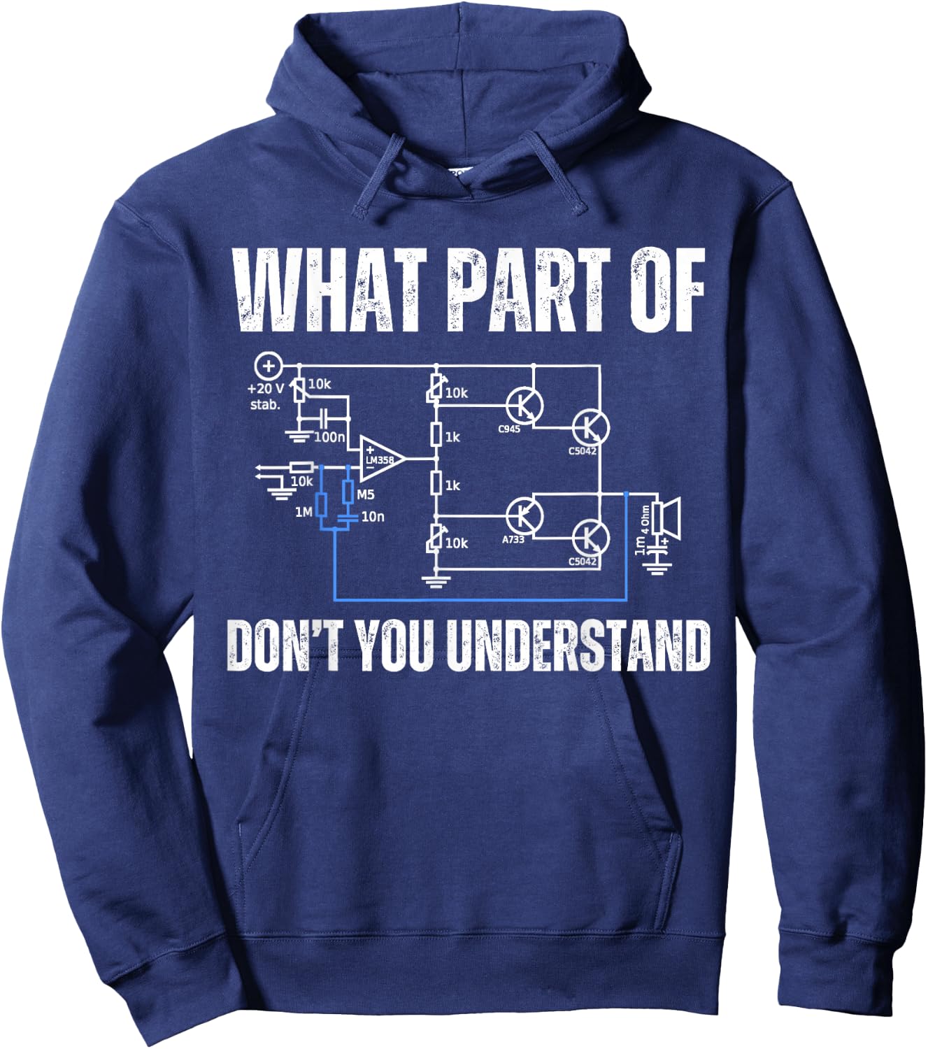 What part of electronics don't you understand, engineering Hoodie - Hoodie | Navy
