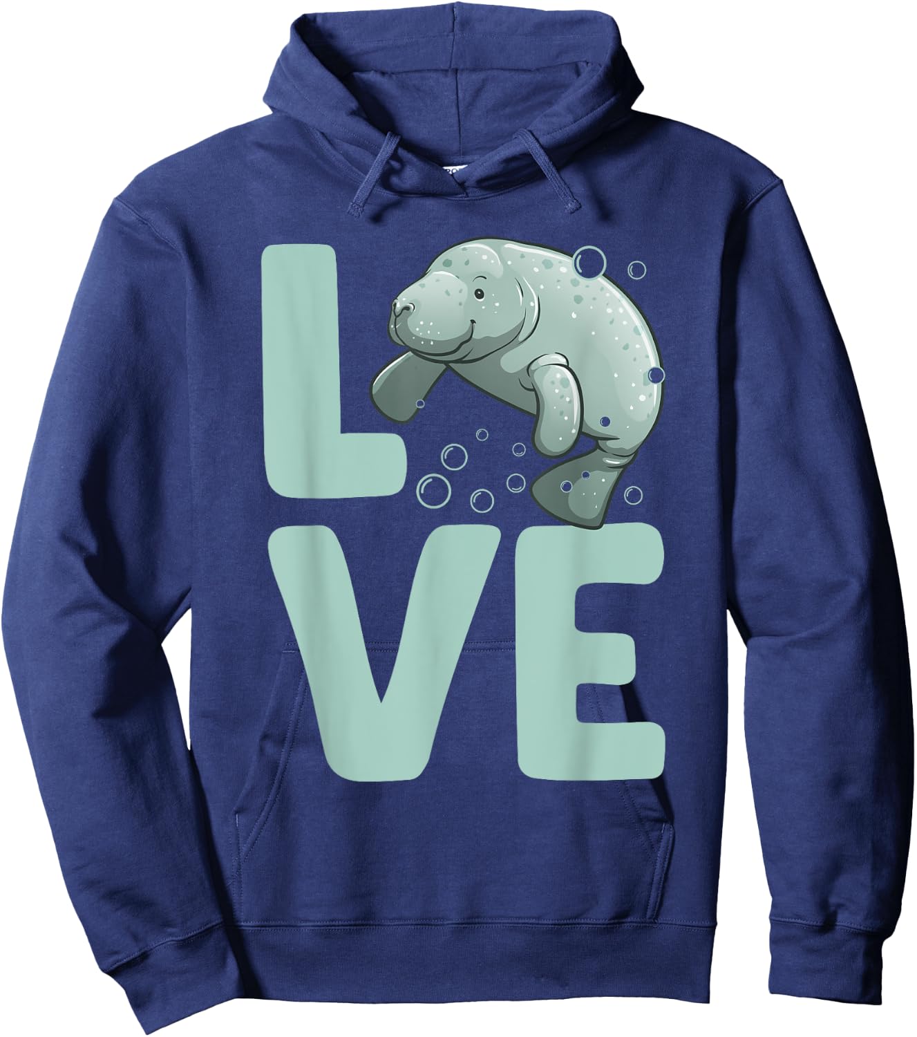 Funny Manatee Design Women Kids Dugong Manatee Lover Hoodie - Hoodie | Navy